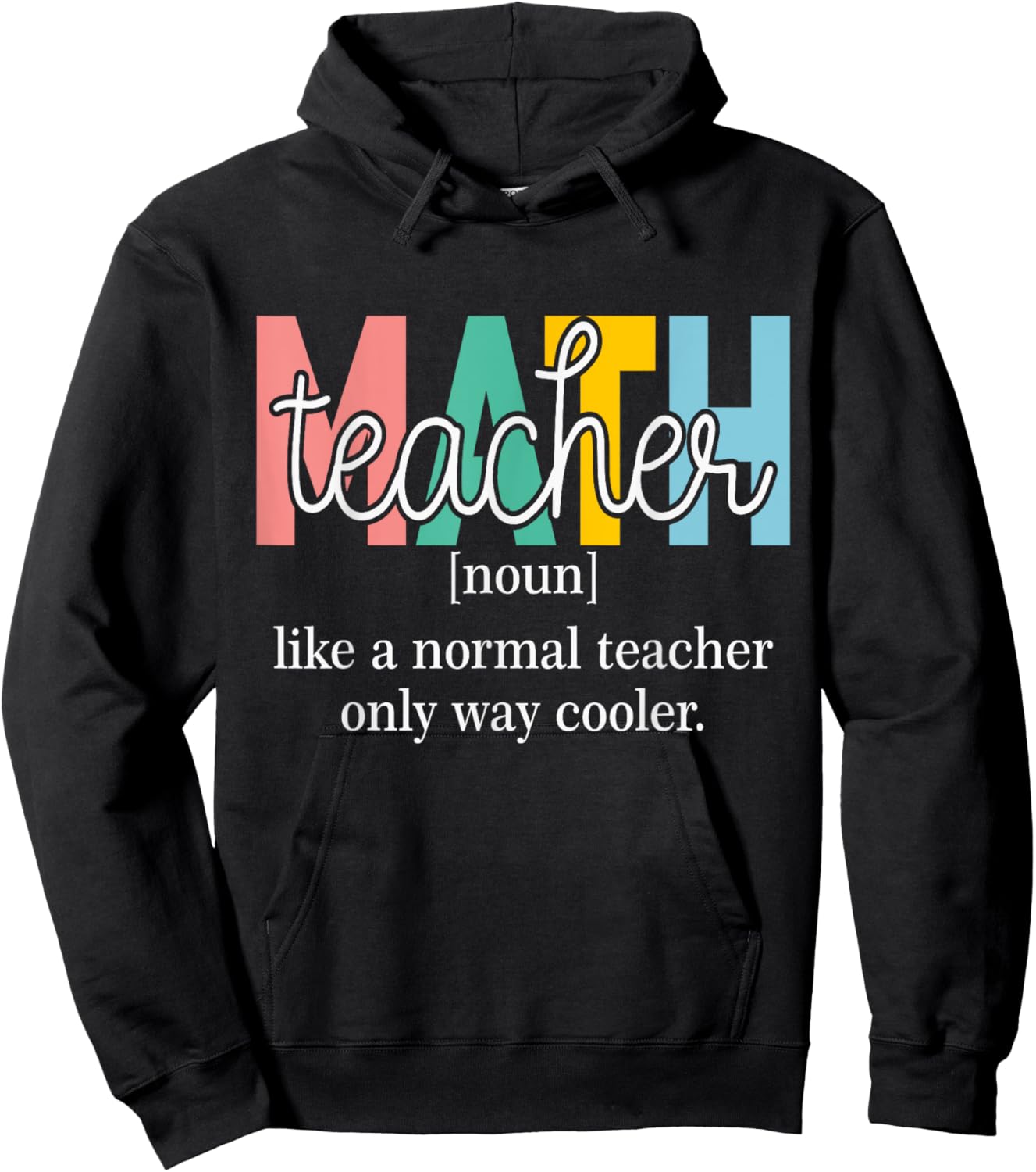Funny Math Teacher Definition Men Women Kids Hoodie - Hoodie | Black