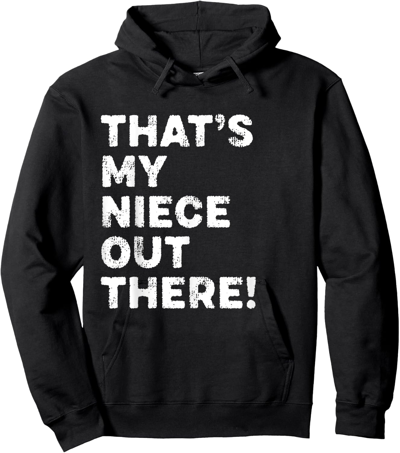 That's My Niece Out There Funny Softball Aunt Uncle Hoodie - Hoodie | Black