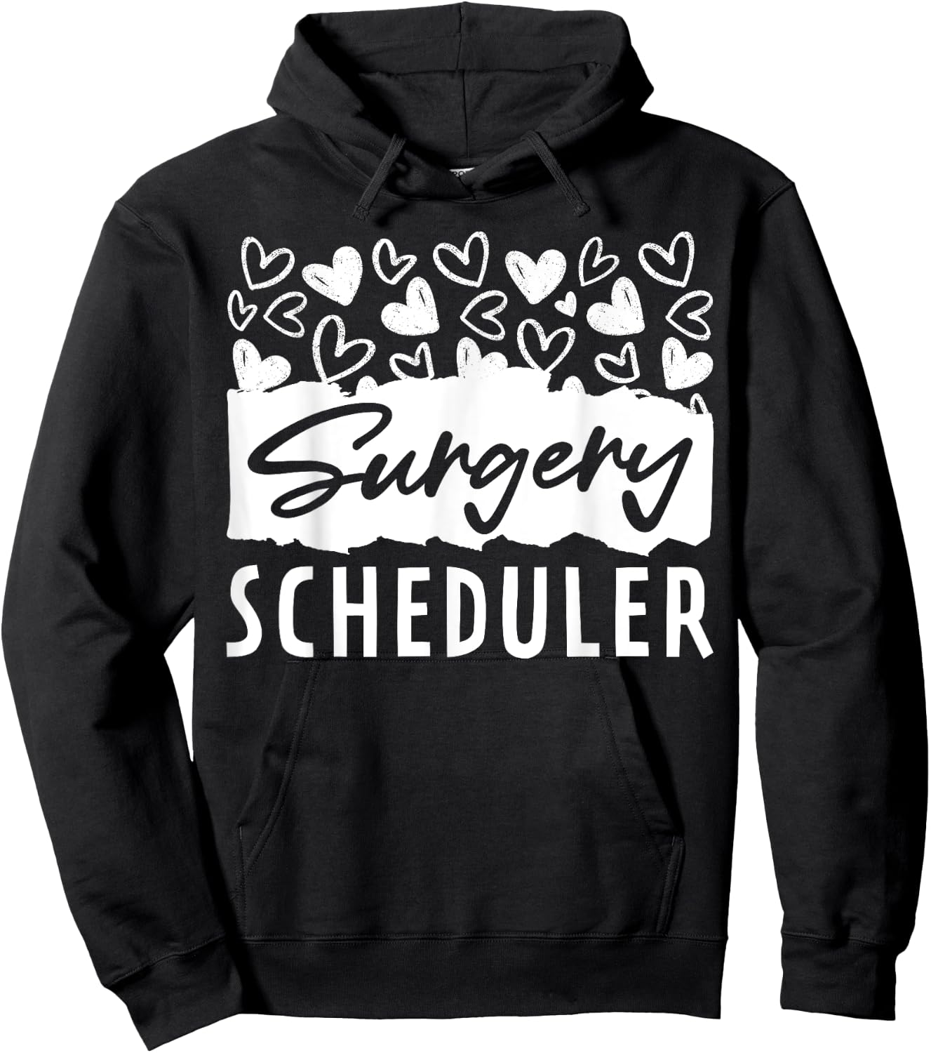 Surgery Scheduler Appreciation Heart Hoodie - Hoodie | Black