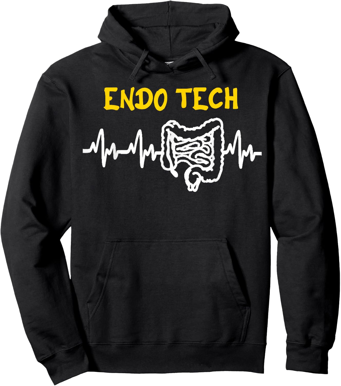 Endo Tech Endoscopy Tech Intestines Heartbeat GI Technician Hoodie - Hoodie | Black
