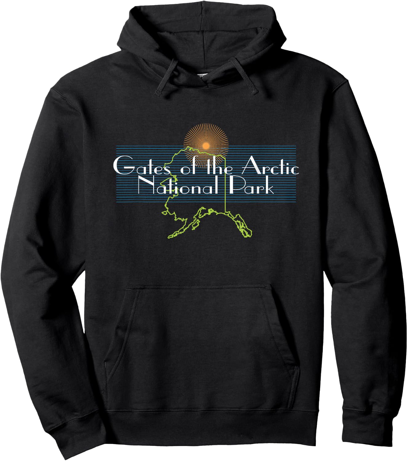 Gates of the Arctic National Park Alaska USA Travel Souvenir Hoodie - Hoodie | Black