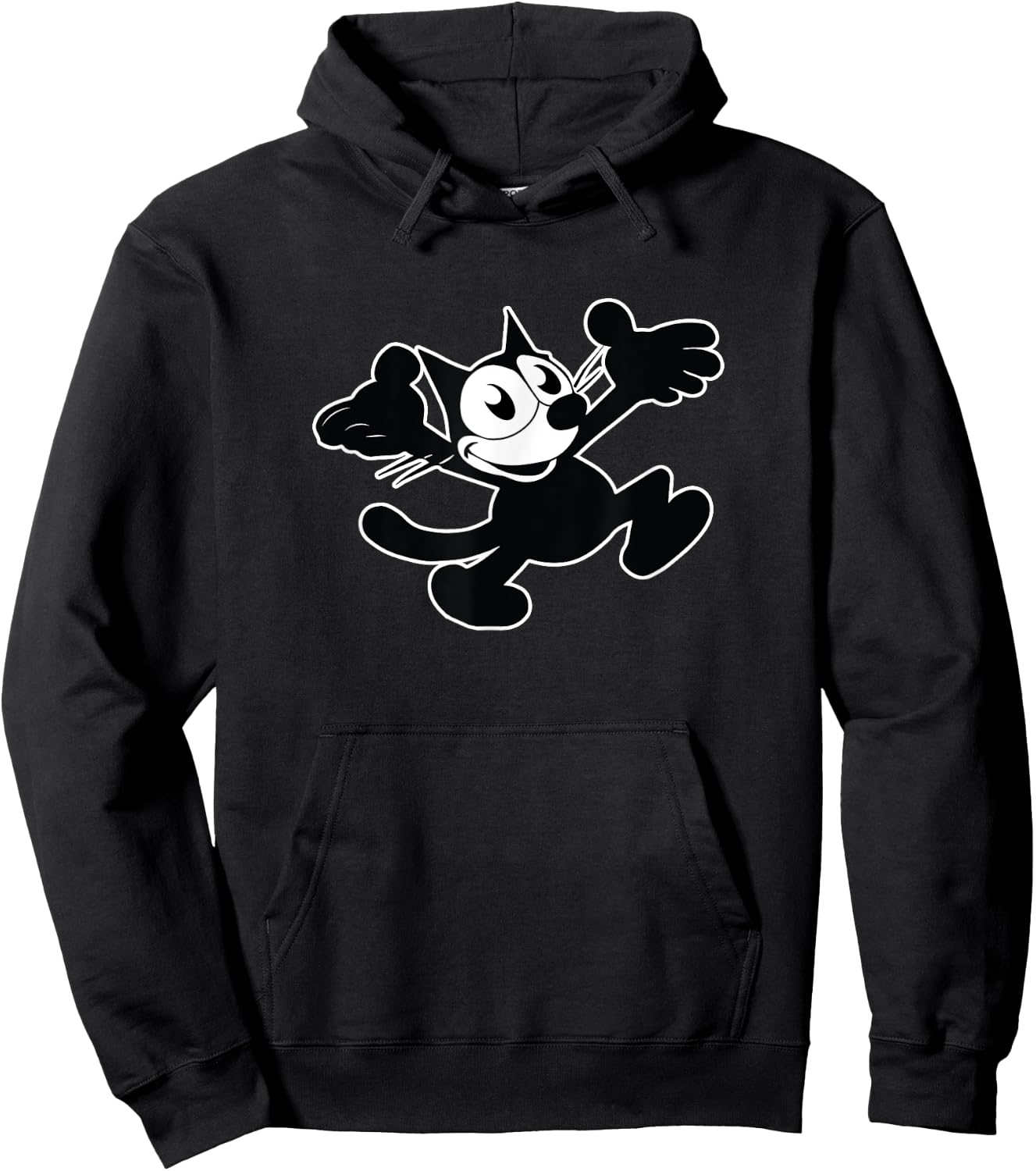 Felix Super Retro Cartoon Cat Big Hug Cartoon Vintage Hoodie - Hoodie | Black