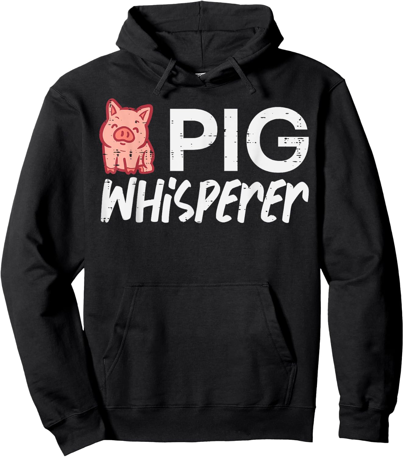 Pig Whisperer Funny Hog Farmer Swine Farm Men Women Kids Hoodie - Hoodie | Black