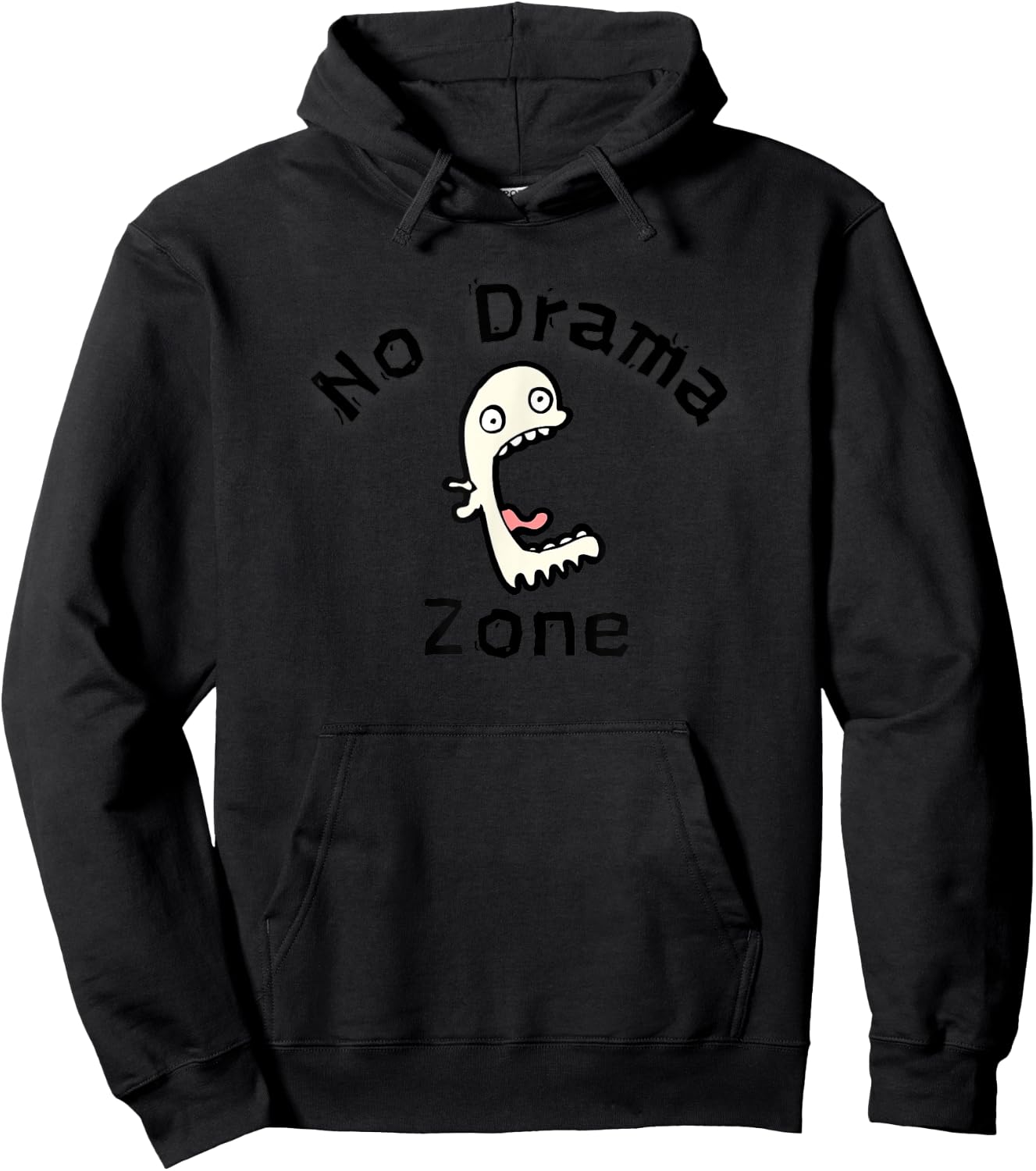 No Drama Zone Funny & Informative Drama Free Please Hoodie - Hoodie | Black