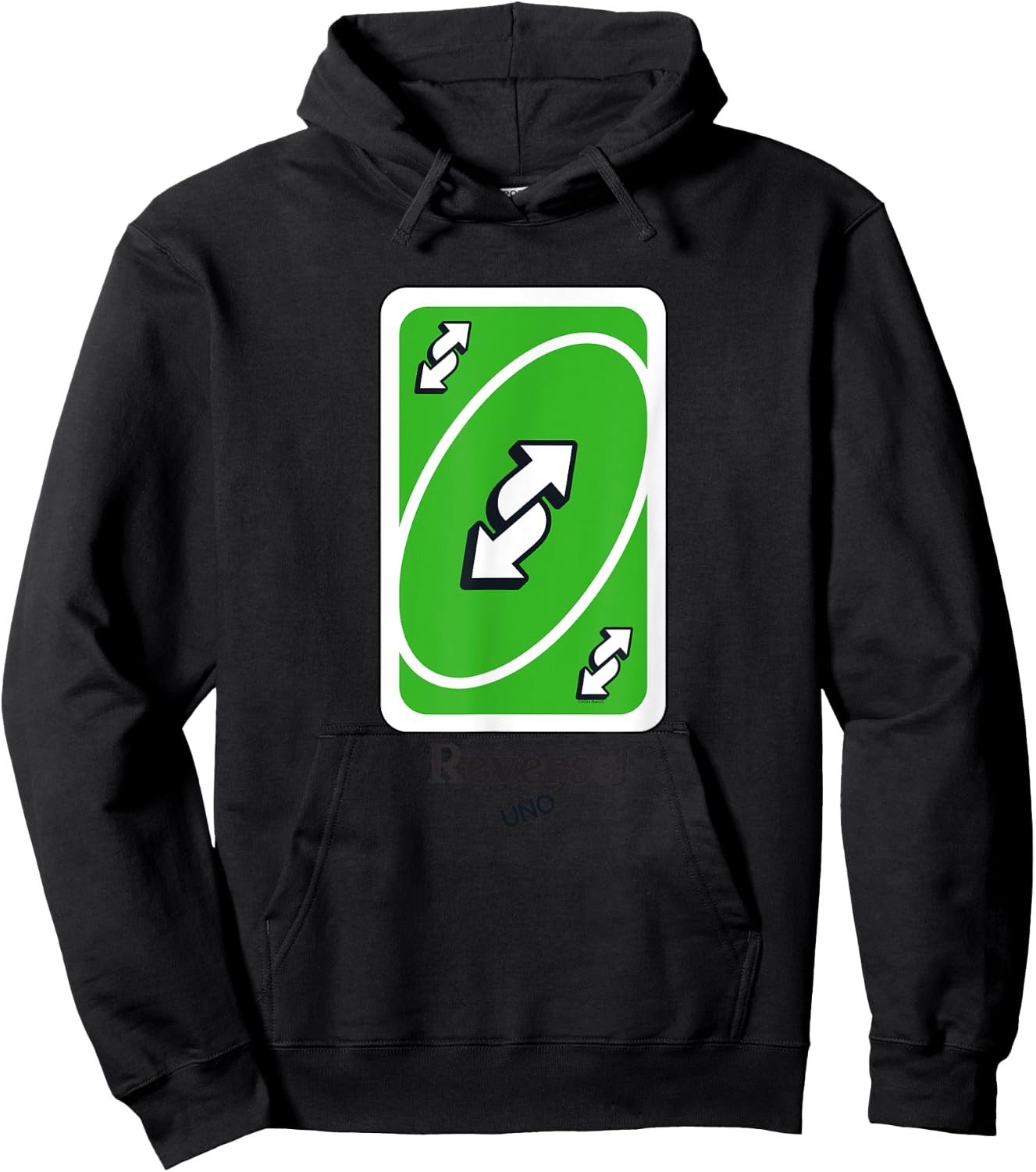 UNO - Green Reverse Card Hoodie - Hoodie | Black