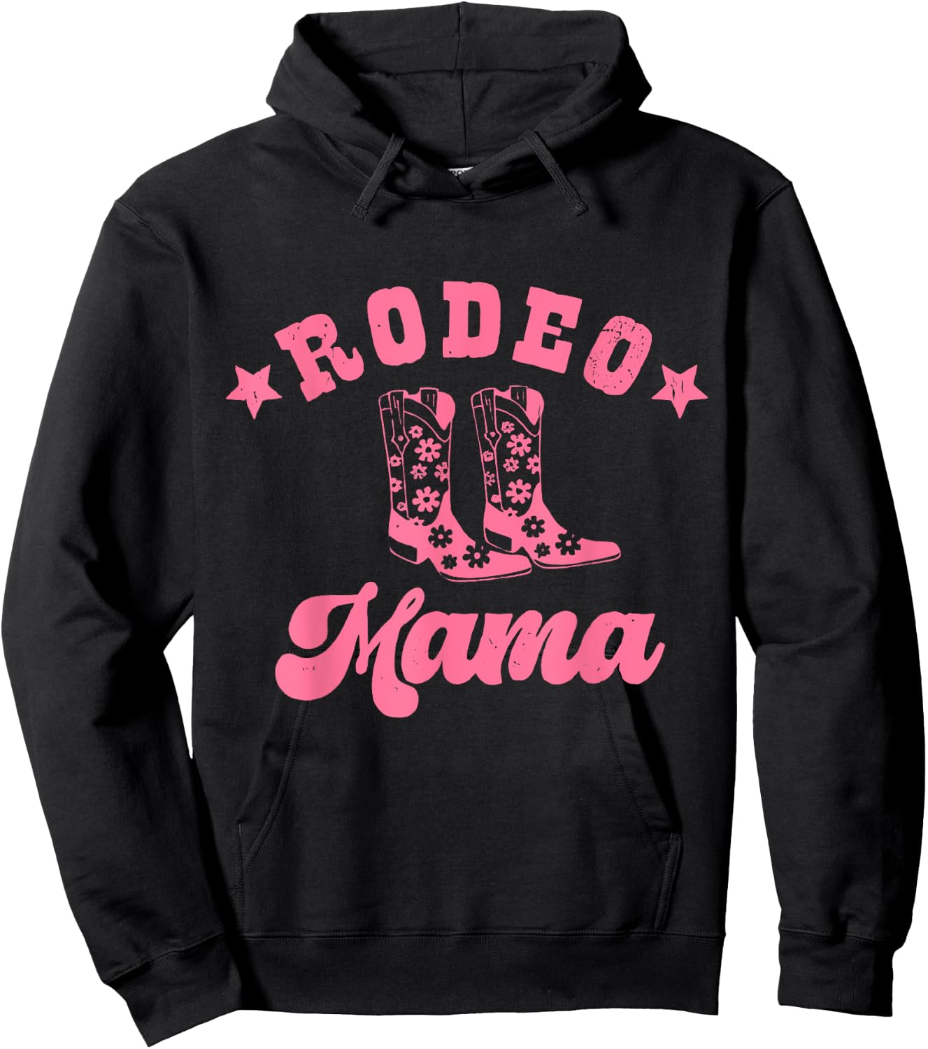 Rodeo Mama Western Mom Mommy First Birthday Mother Day Hoodie - Hoodie | Black