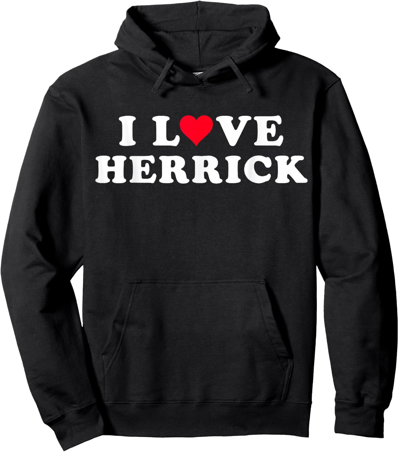 I Love Herrick Matching Girlfriend & Boyfriend Herrick Name Hoodie - Hoodie | Black