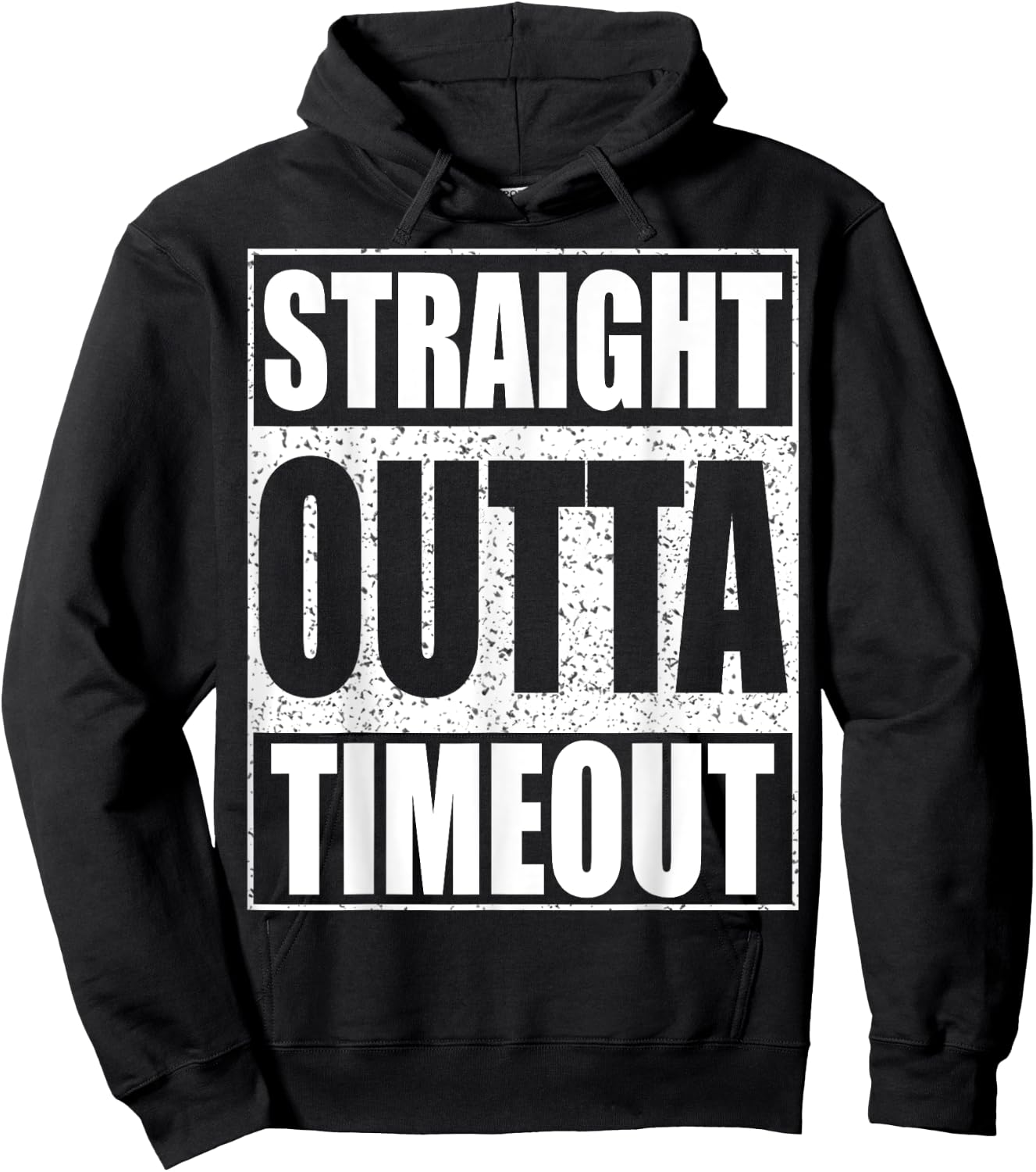 Straight Outta Timeout Kids Boy Girl Toddler Shirt Hoodie - Hoodie | Black