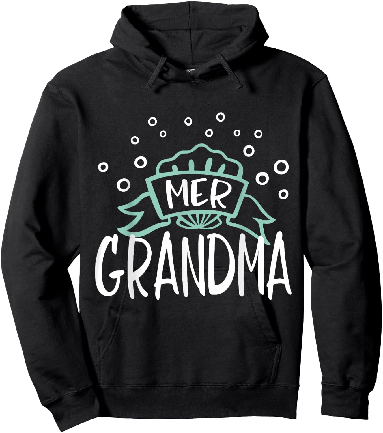 Mer Grandma Mermaid Matching Family Hoodie - Hoodie | Black
