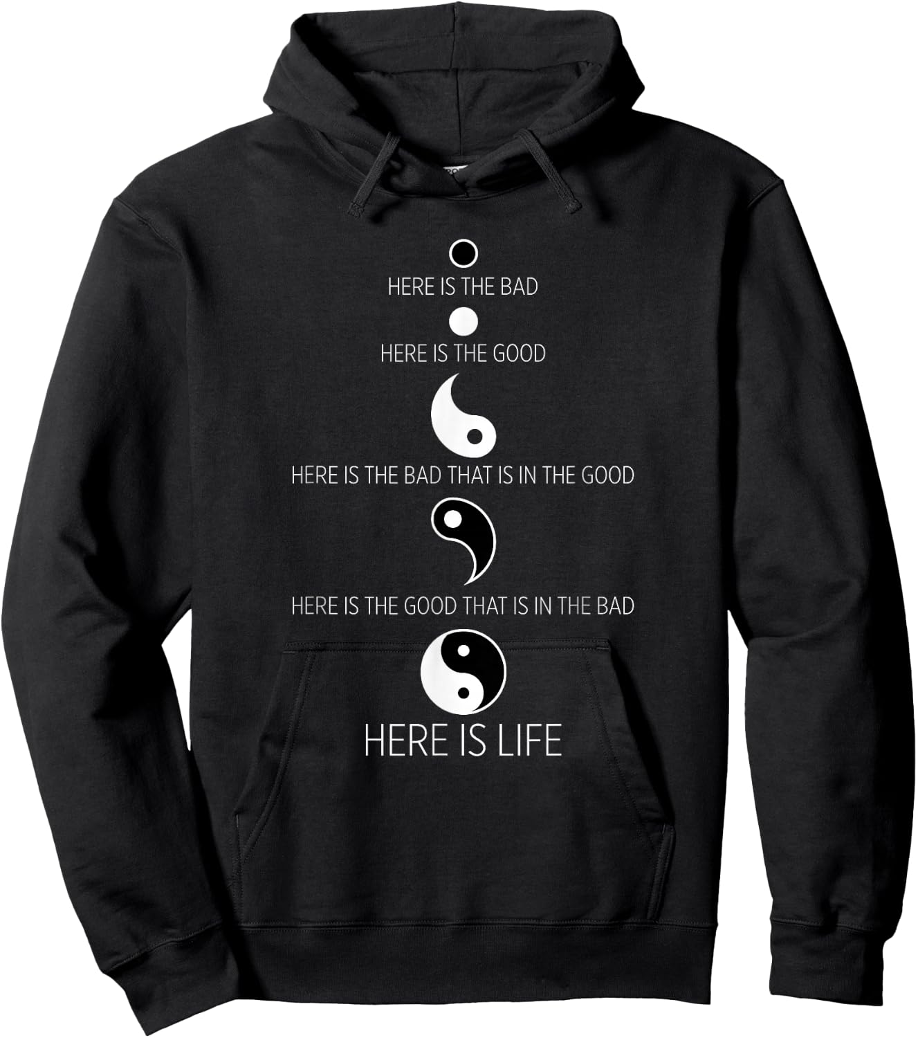 Buddist Life Yin Yang Hoodie - Hoodie | Black