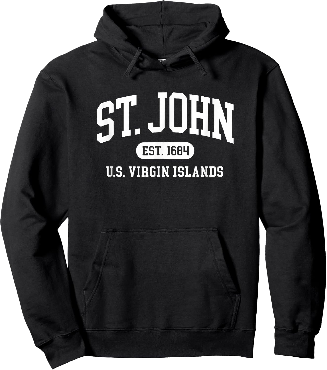 Vintage St John USVI Souvenir Throwback Retro Hoodie - Hoodie | Black