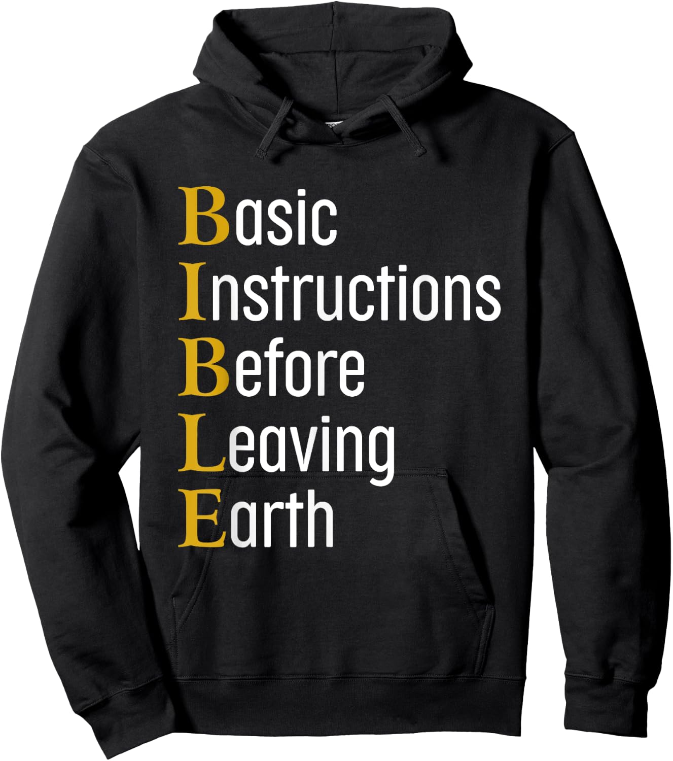 Bible Abbr Basic Instructions Before Leaving Earth Christian Hoodie - Hoodie | Black