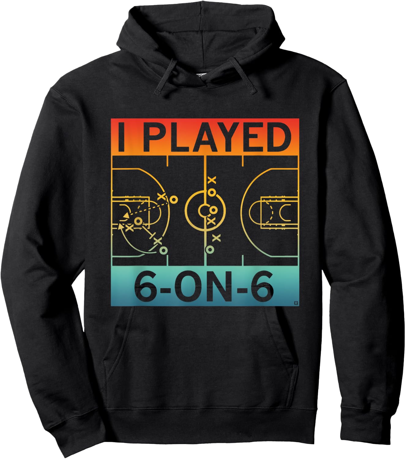 Funny I Played 6 On 6 Basketball Retro Apparel Hoodie - Hoodie | Black