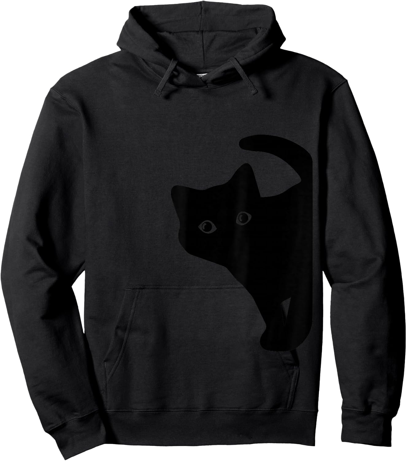 Peeking Cute Black Curious Kitten Men Women Kids Boys Girls Hoodie - Hoodie | Black