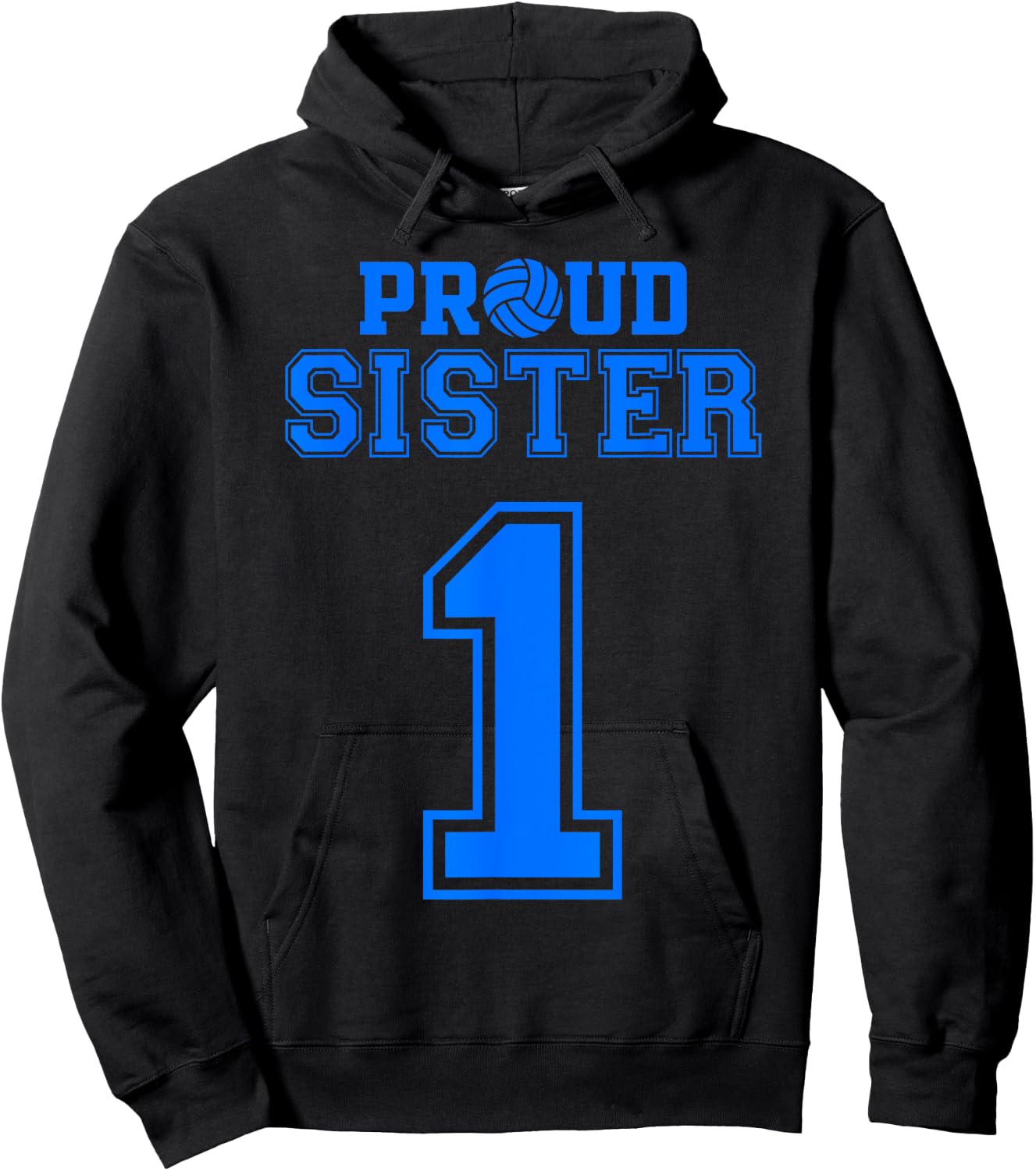 Proud Volleyball Sister Number 1 B Hoodie - Hoodie | Black