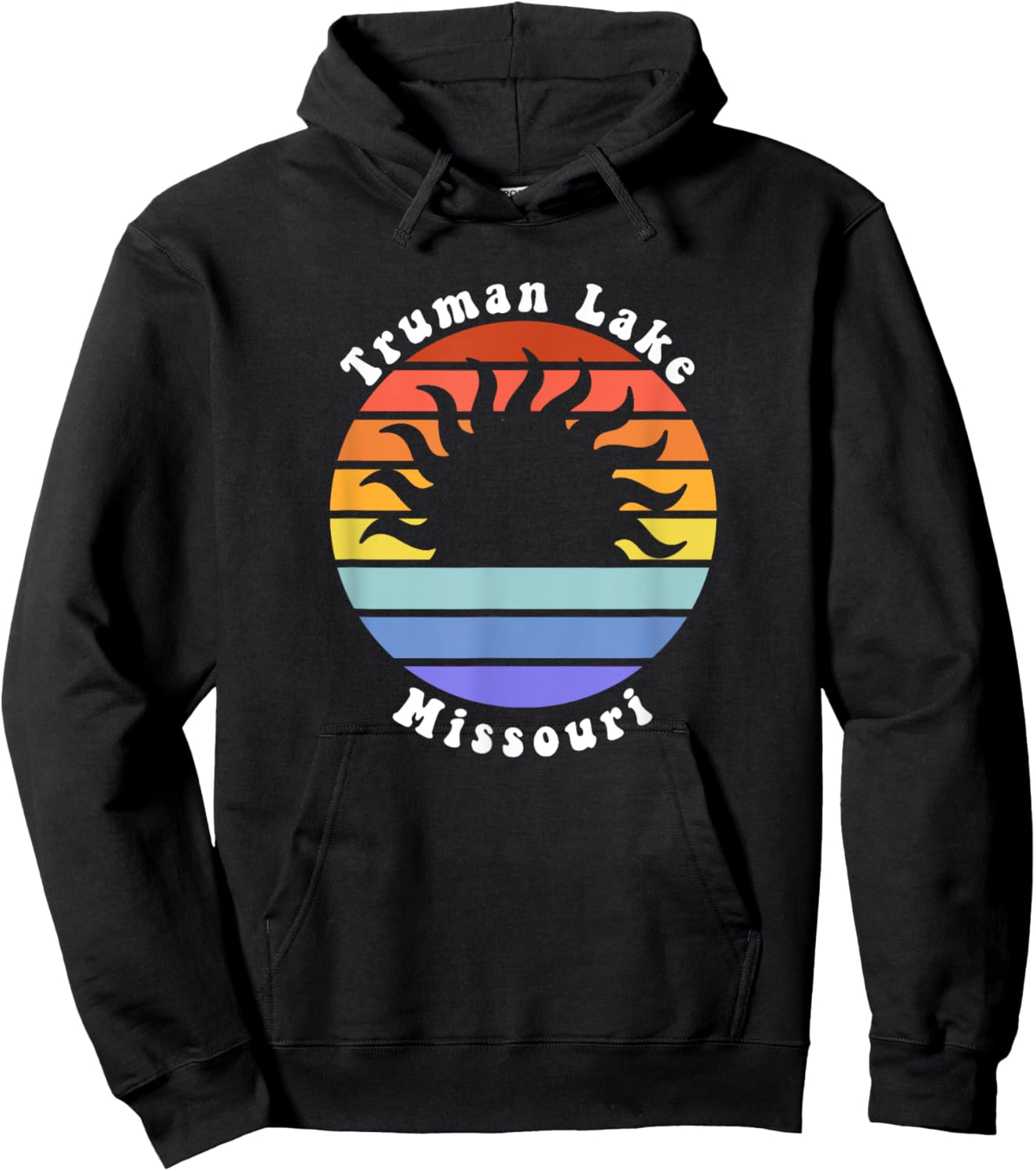 Truman Lake Missouri Sunrise Vacation Souvenir Hoodie - Hoodie | Black