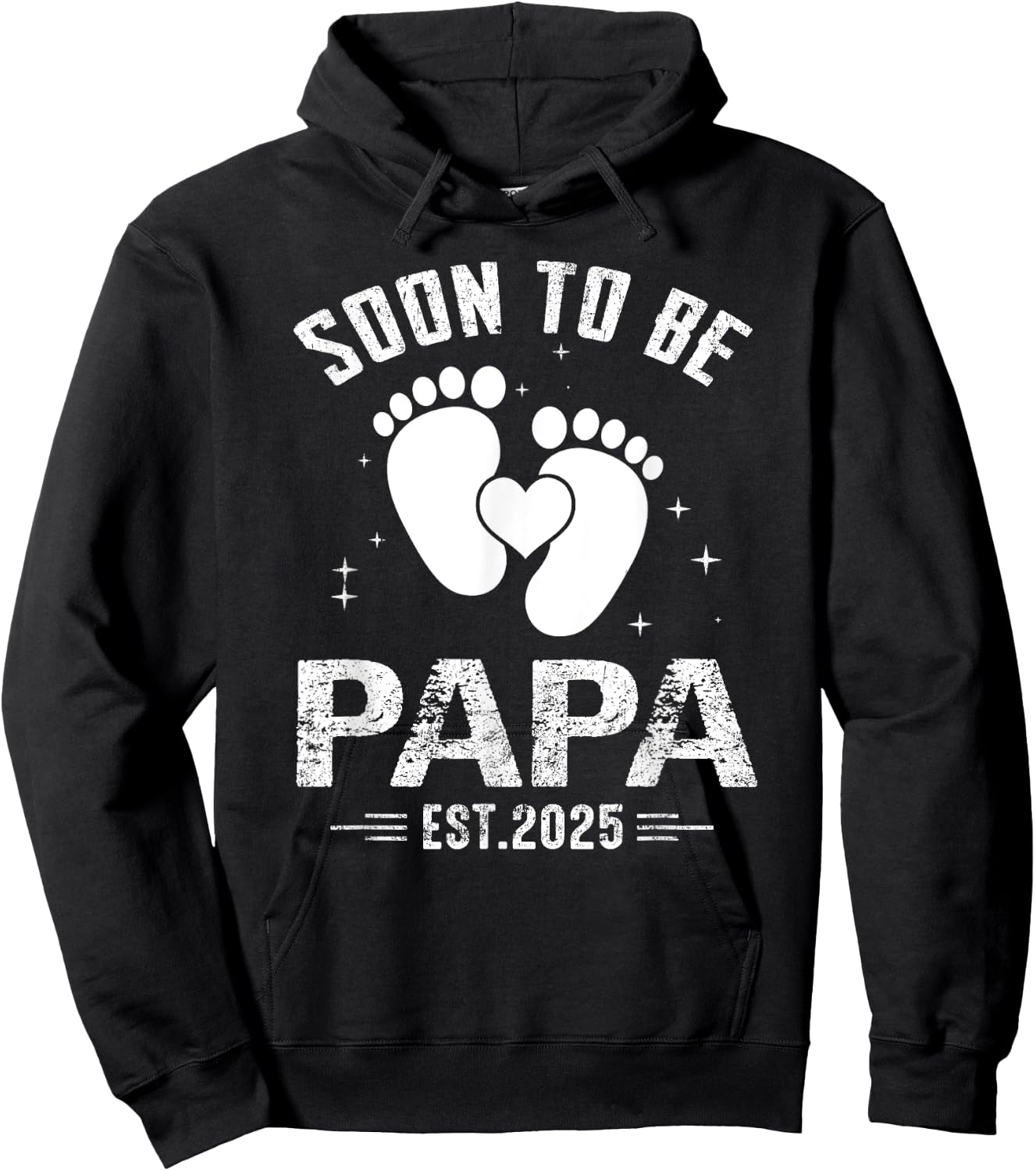 Soon To Be Papa Est. 2025 New Papa again 2025 Hoodie - Hoodie | Black