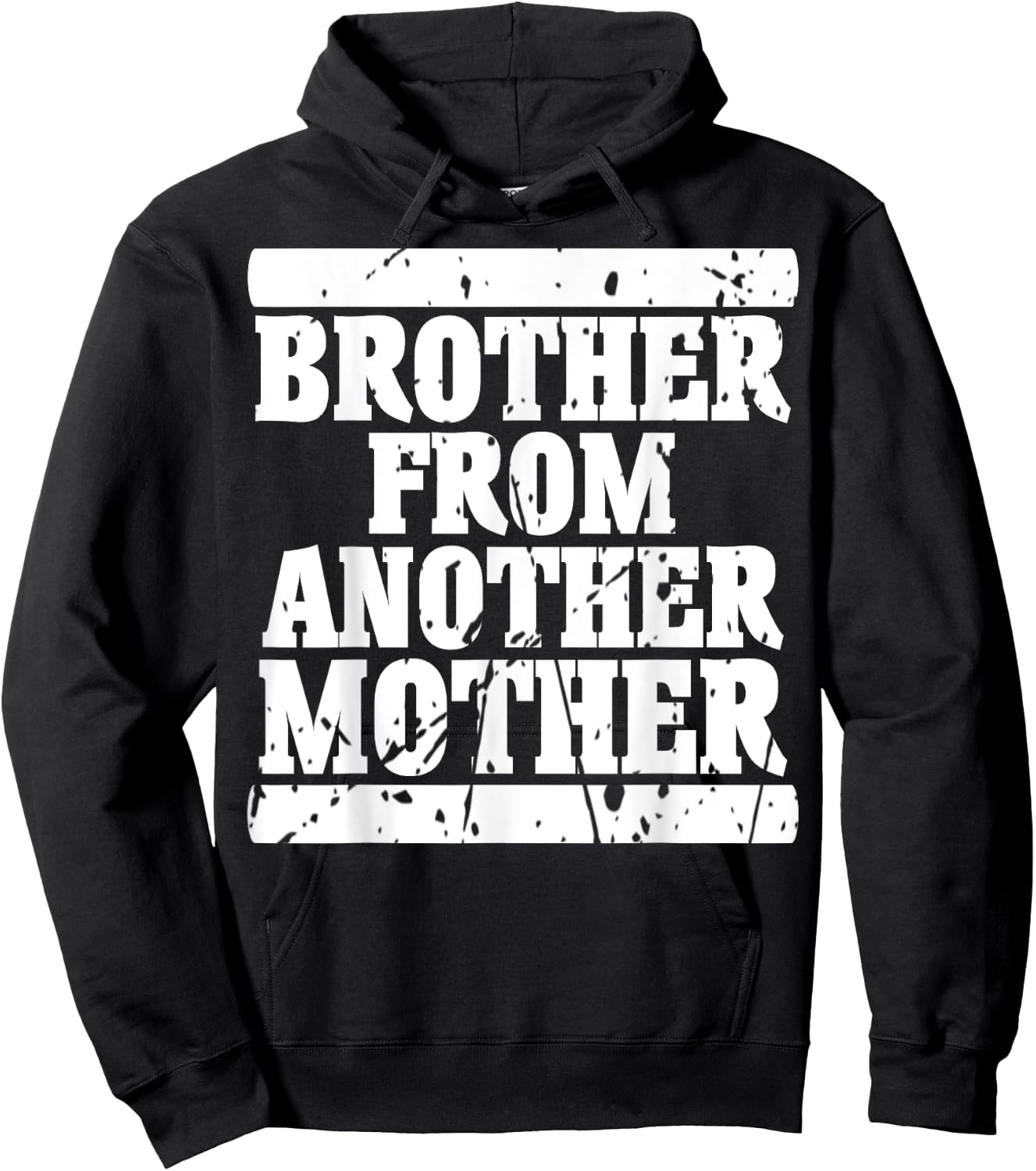 Brother from Another Mother Friendship Quotes Distressed Hoodie - Hoodie | Black
