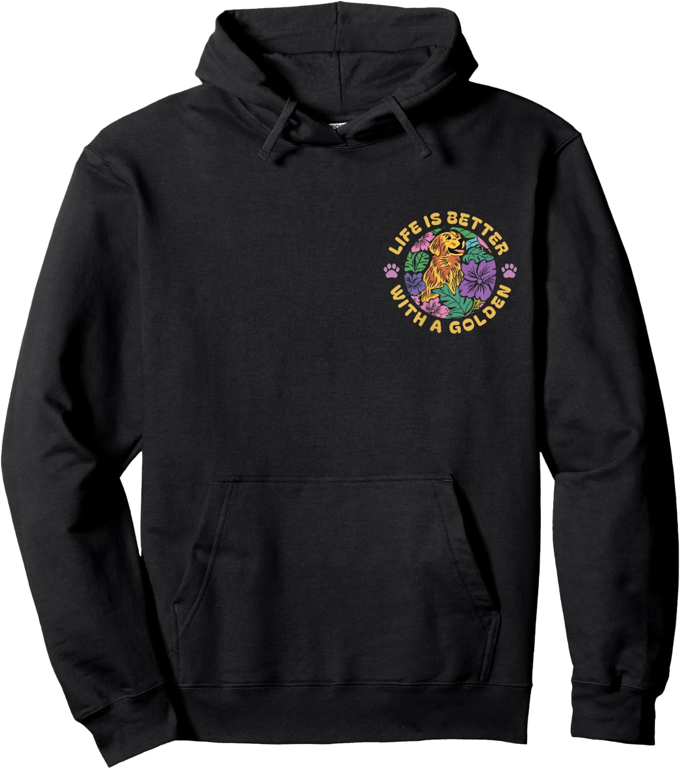 Life is Better with a Golden Retriever Hoodie - Hoodie | Black