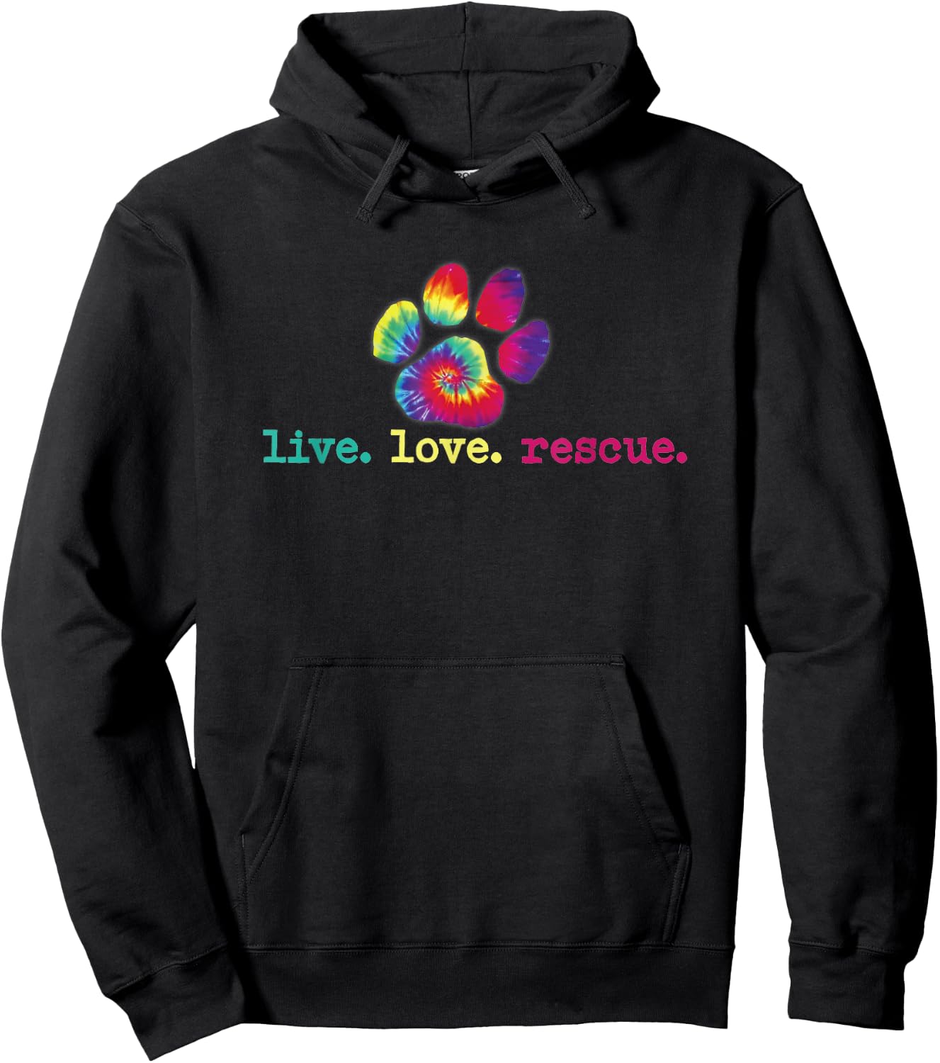 PitBull Mom Pitbull Mama Gift Live Love Rescue Lover Tie Dye Hoodie - Hoodie | Black