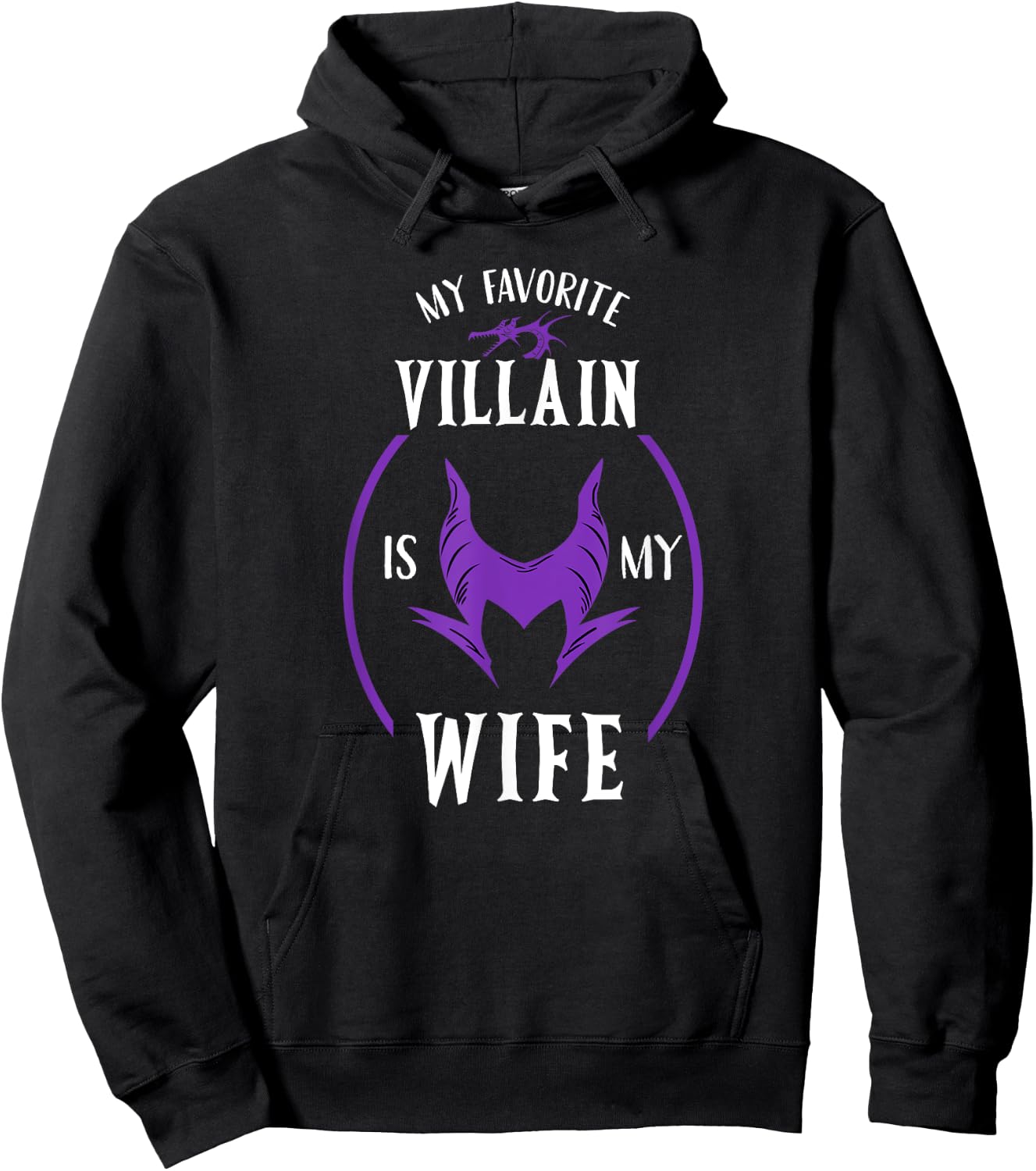 My Favorite Villain Is My Wife the Best Gift Husband Hoodie - Hoodie | Black
