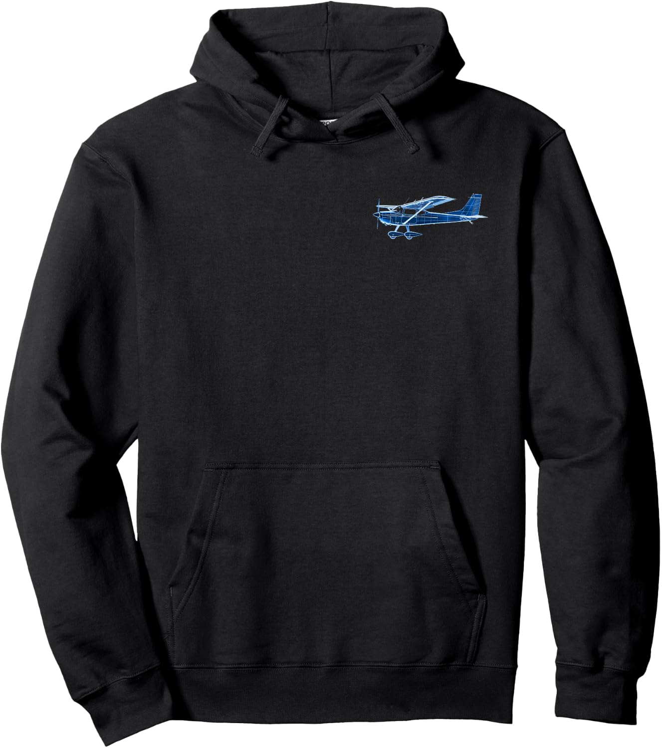 Pilot C172 Flying Airplane Mode On (2-Sided) Hoodie - Hoodie | Black