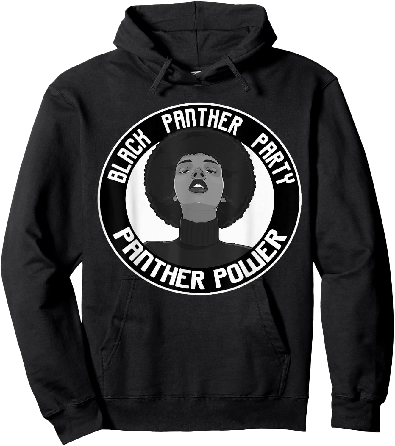 Black History Panther Party Logo Afro Hair Vintage BPP Hoodie - Hoodie | Black
