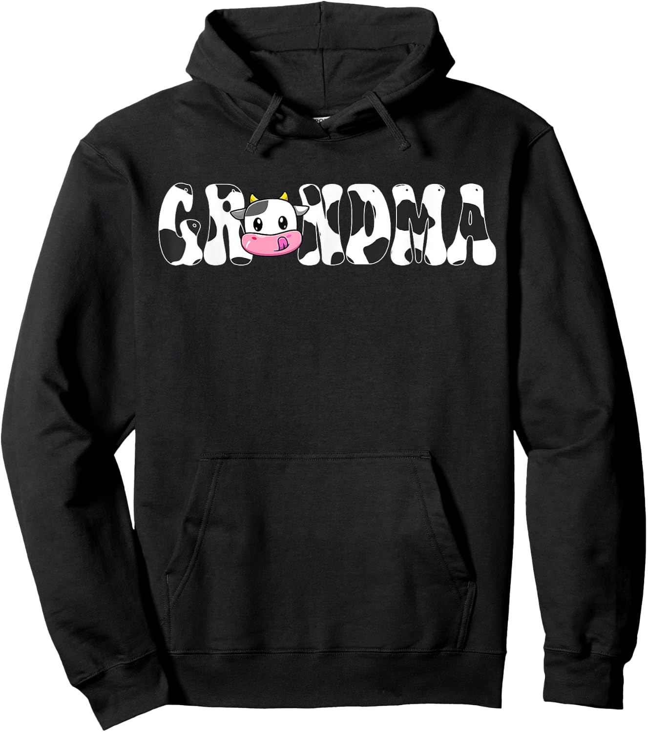 Grandma Of The Birthday Girl Cow Family Matching 1st Hoodie - Hoodie | Black