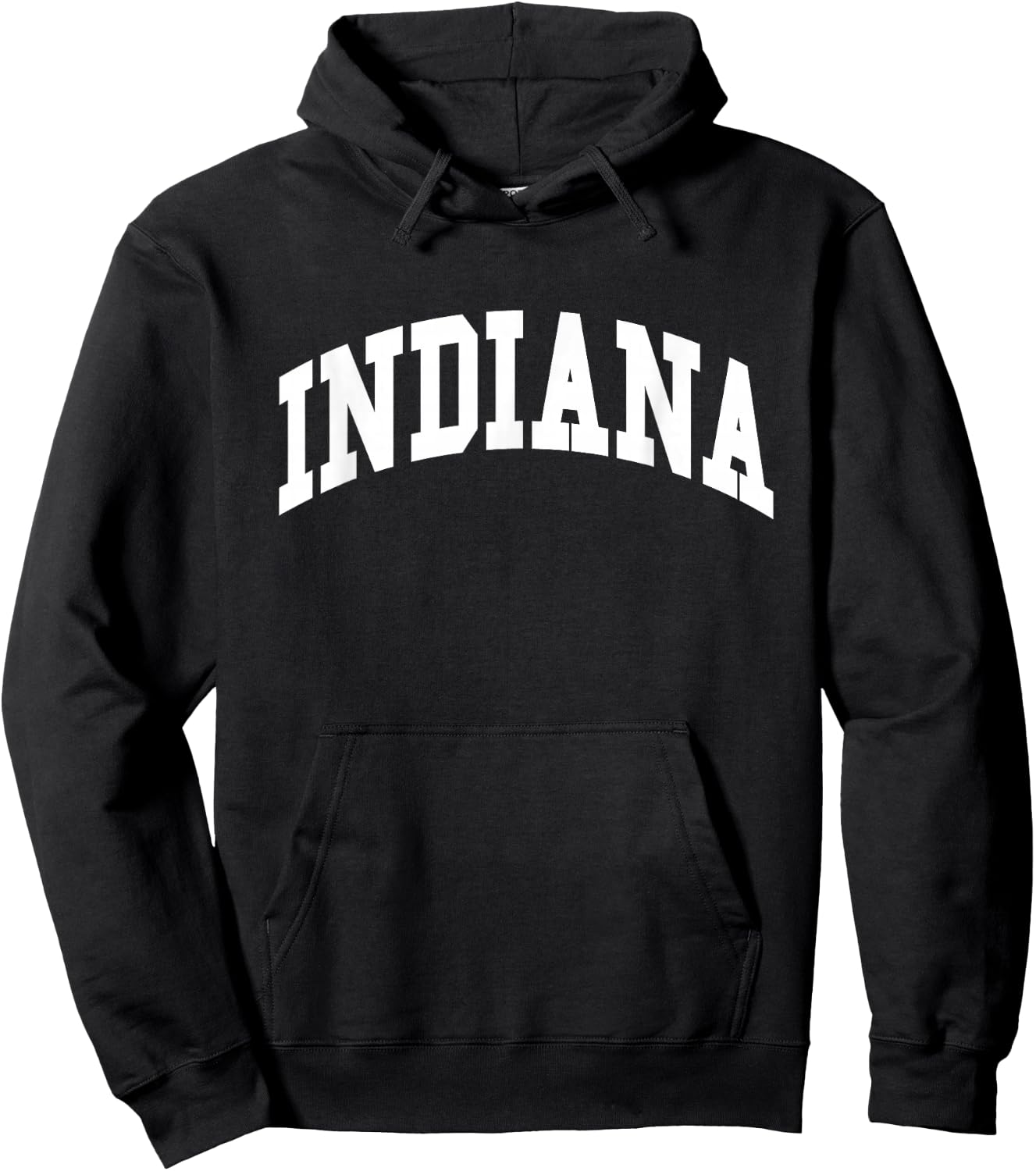 Graphic Crew Inc. INDIANA - Throwback Design - Classic , Small, Red Hoodie - Hoodie | Black