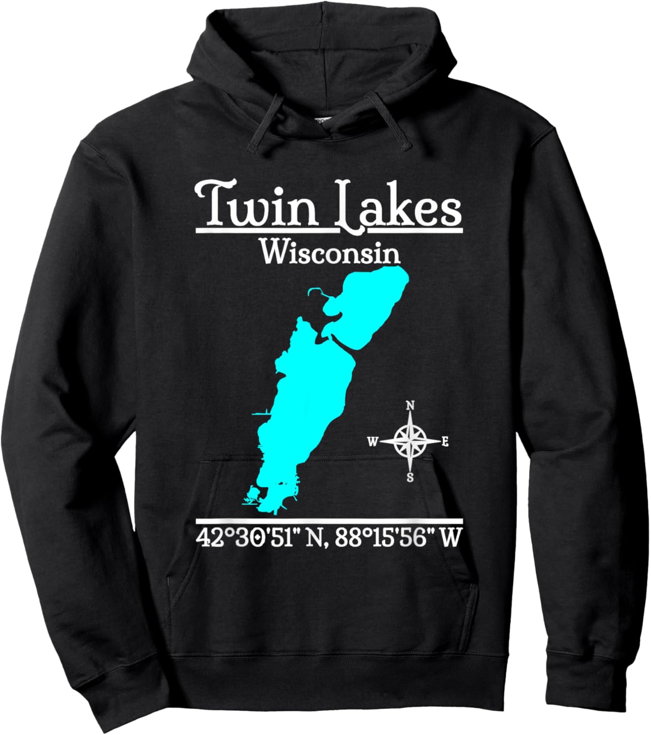 Twin Lakes - Wisconsin Hoodie - Hoodie | Black