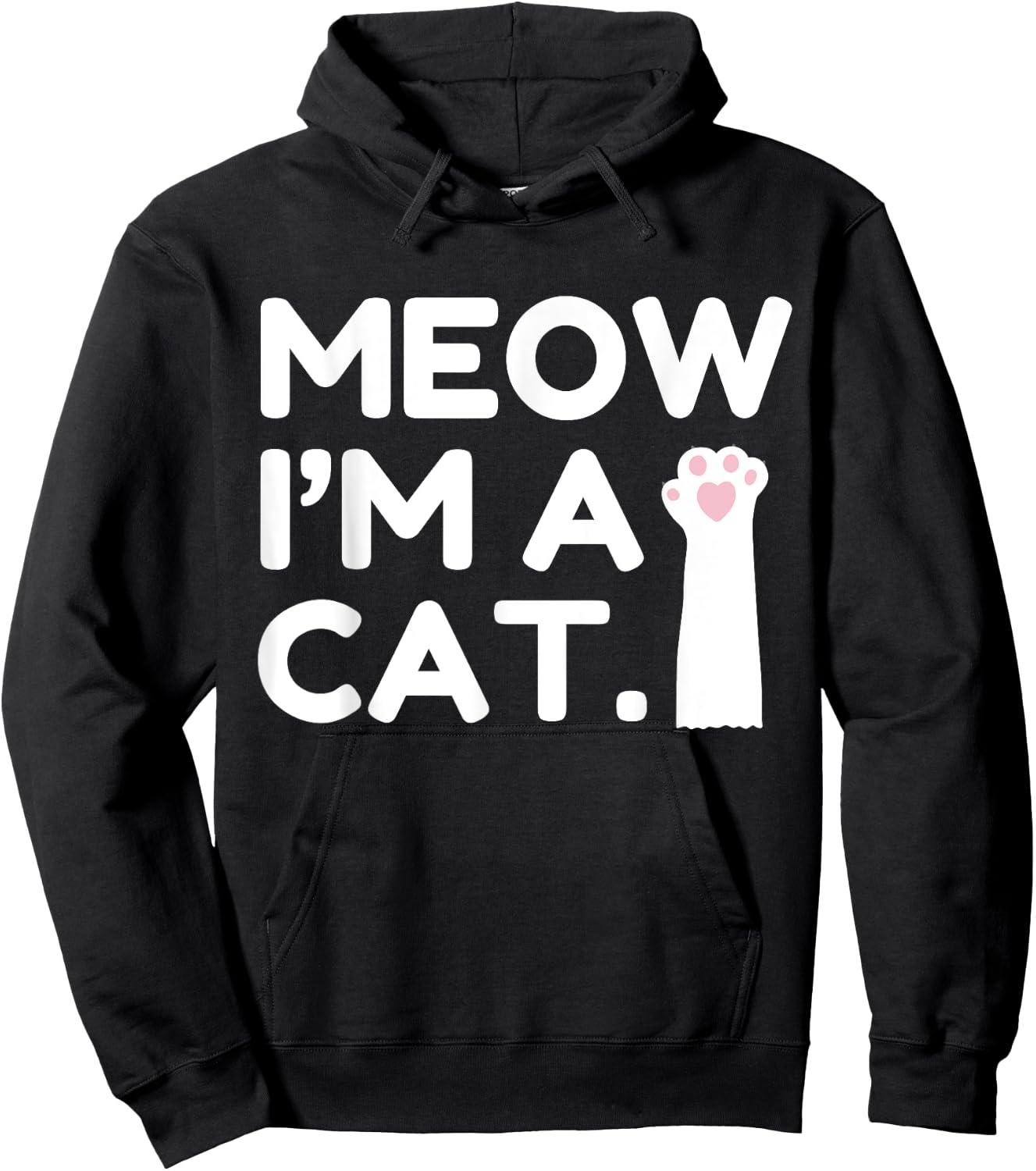 Meow I'm a cat funny lazy animal costume Women Hoodie - Hoodie | Black