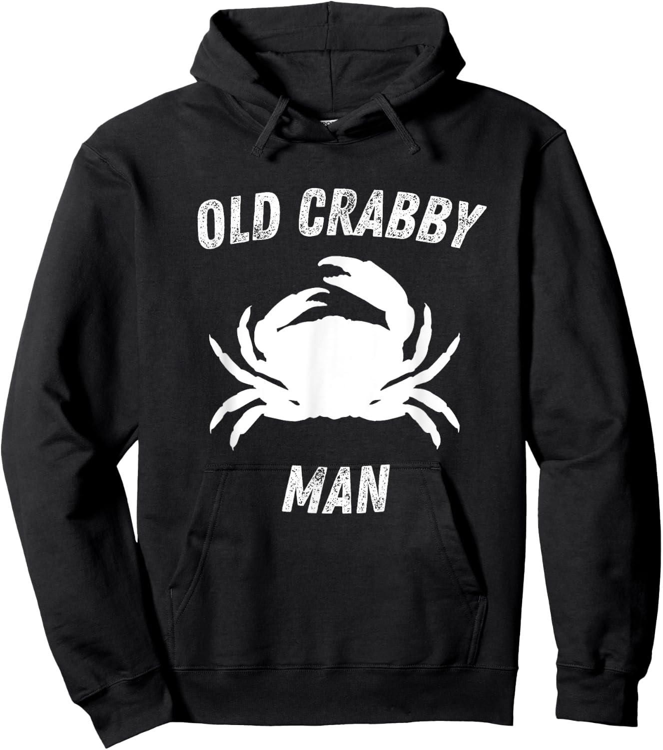 Old Crabby Man Grandpa Funny Hoodie - Hoodie | Black
