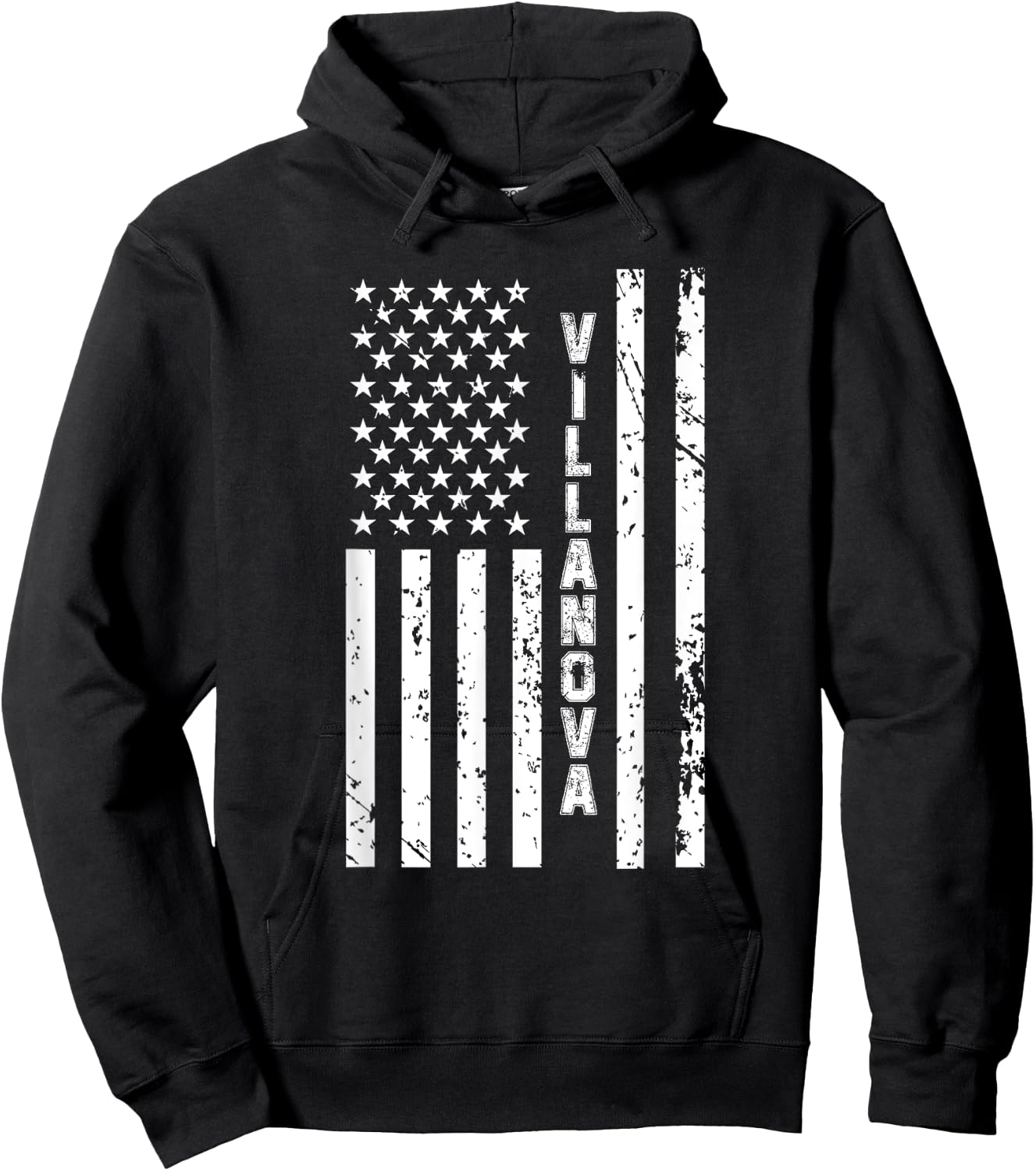 Villanova United States Patriotic American Flag Hoodie - Hoodie | Black