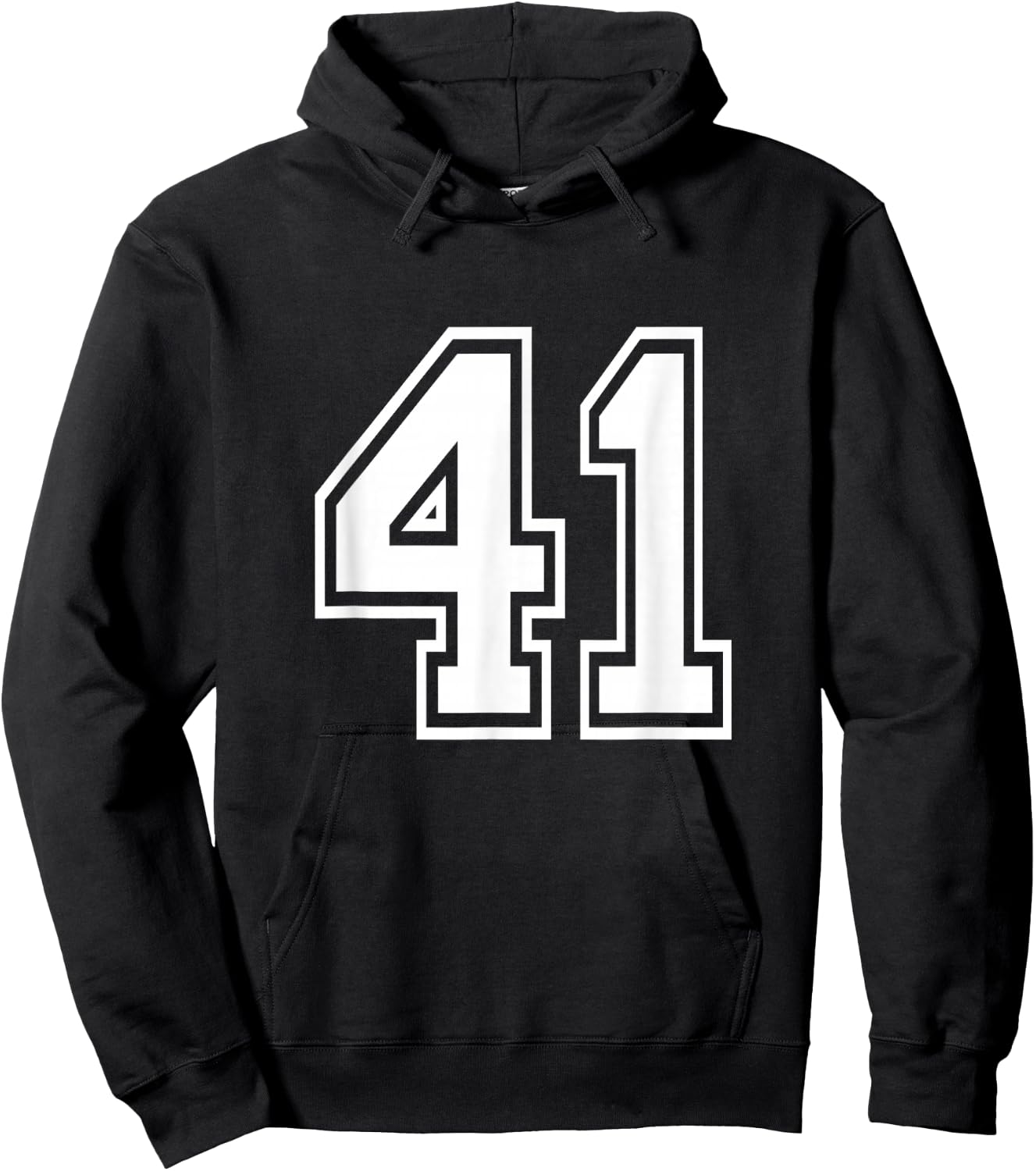 Number 41 Varsity Sports Team Jersey 41st Birthday 41 Years Hoodie - Hoodie | Black