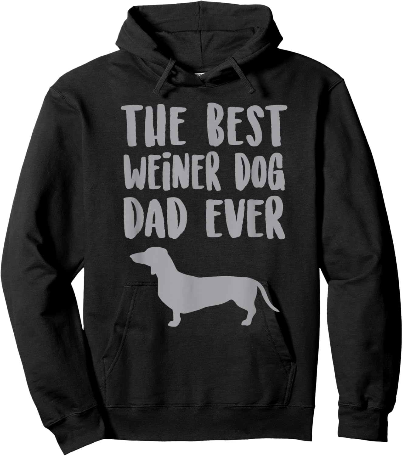 Weiner Dog Dad T Shirt, Fathers Day Dachshund Gift Men Women Girls Kids Hoodie - Hoodie | Black