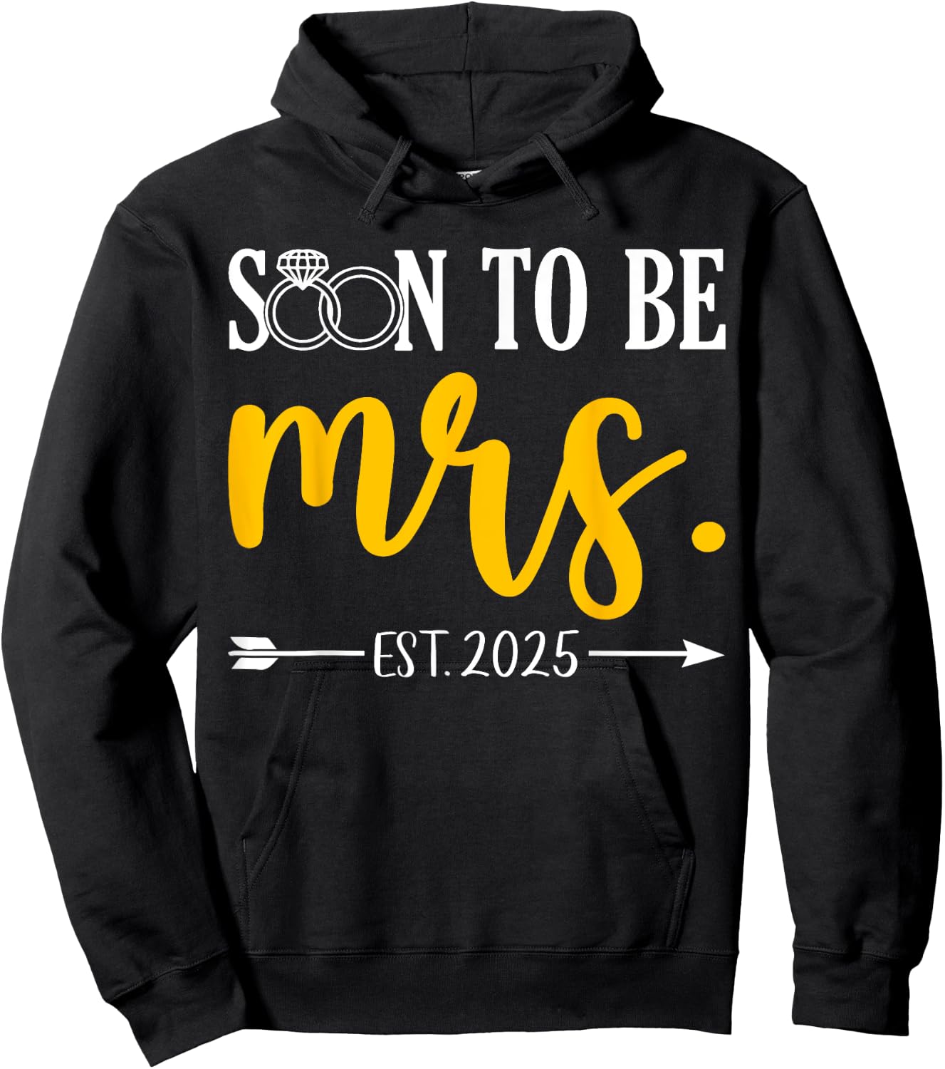 Soon To Be Mrs 2025 Future Bride Wedding Bachelorette Party Hoodie - Hoodie | Black