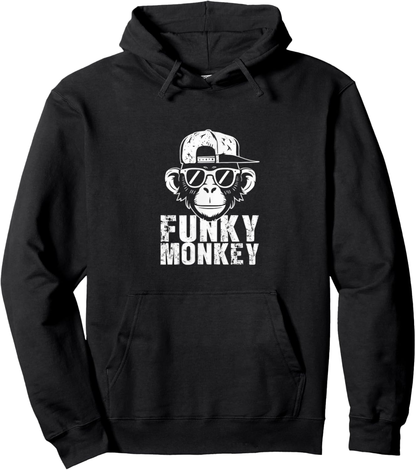 Funky Monkey Retro Style Cool Design Hoodie - Hoodie | Black