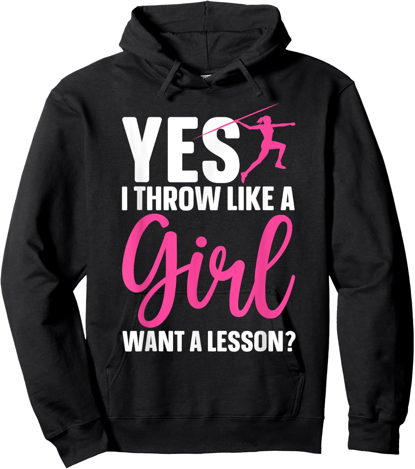 Funny Javelin Throwing Art For Girls Women Javelin Lover Hoodie - Hoodie | Black