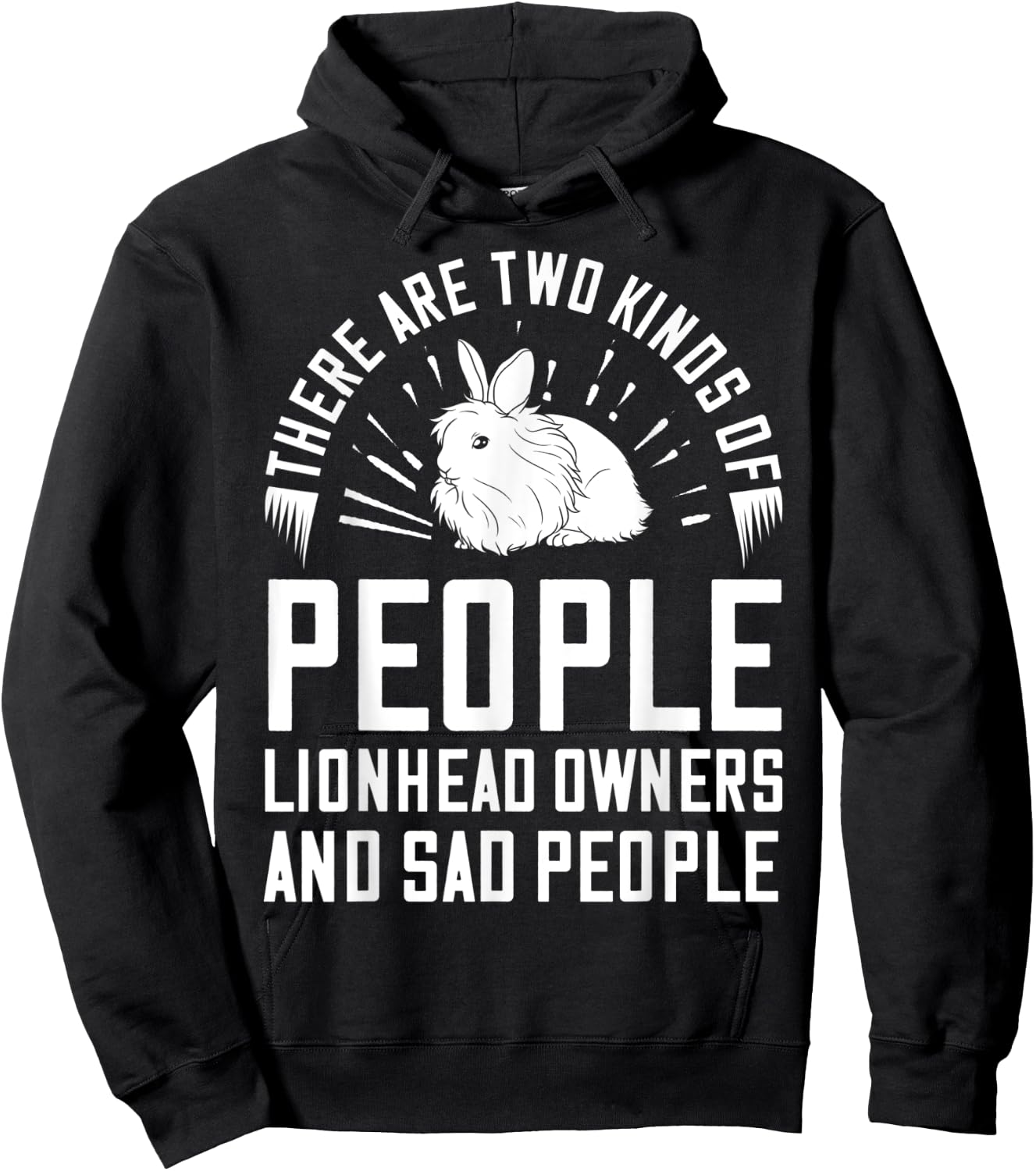 Lionhead Rabbit Bunny Funny Hoodie - Hoodie | Black