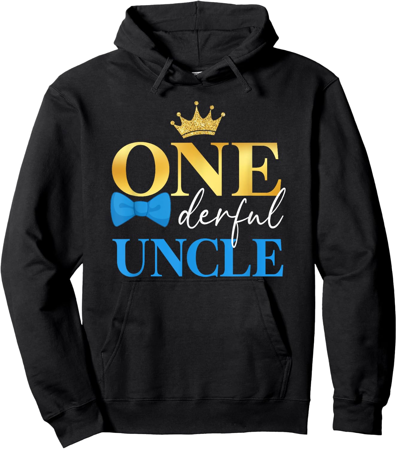 Uncle of Mr Onederful 1st Birthday First One-Derful Dad Papa Hoodie - Hoodie | Black