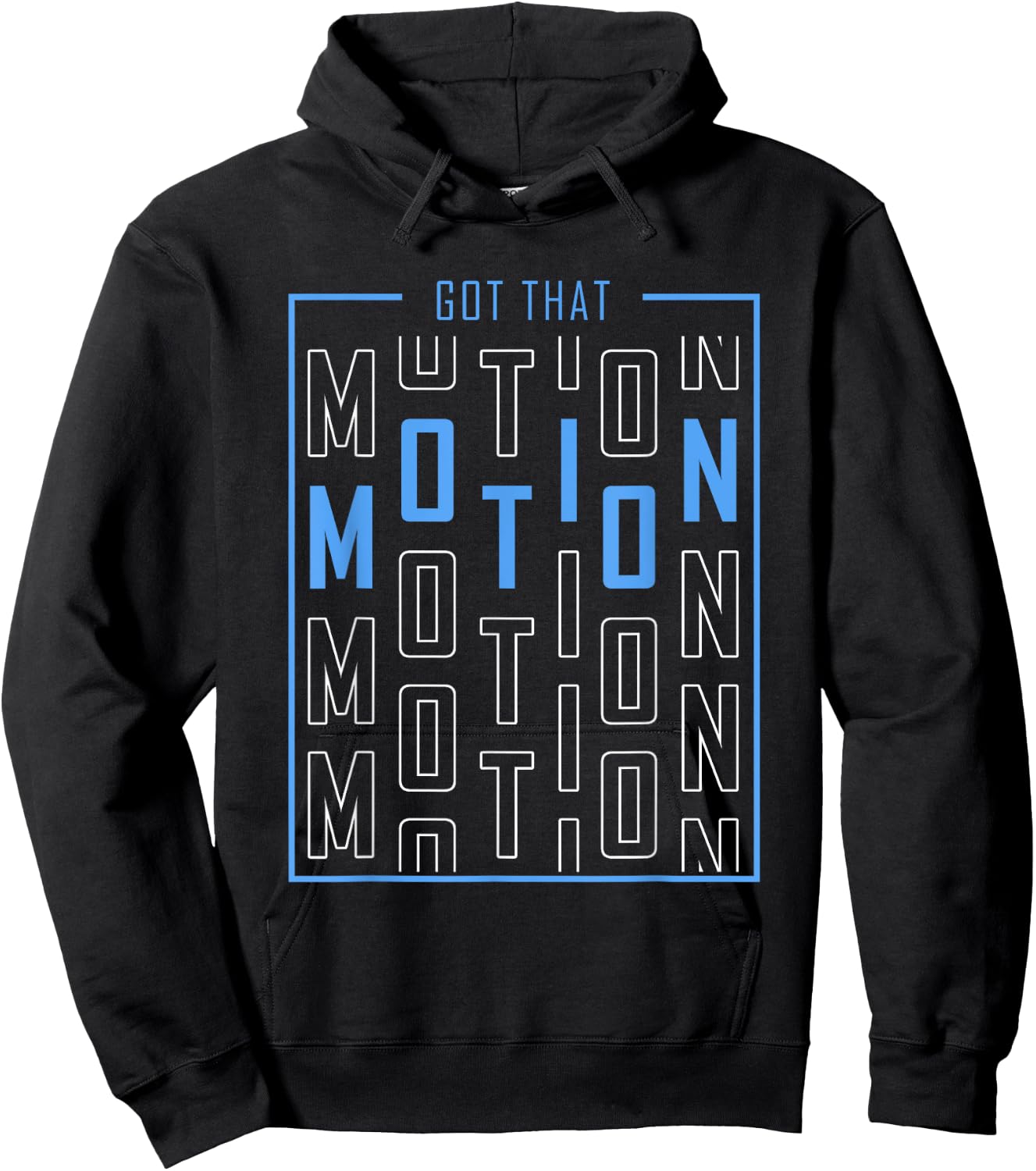 Blue Got Motion Blue Graphic Hoodie - Hoodie | Black