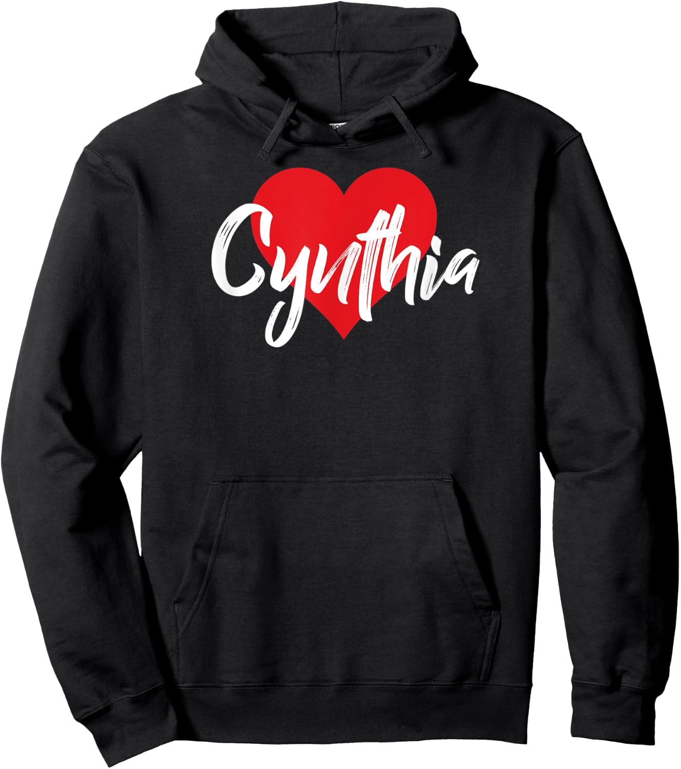 I Love Cynthia First Name I Heart Named Hoodie - Hoodie | Black