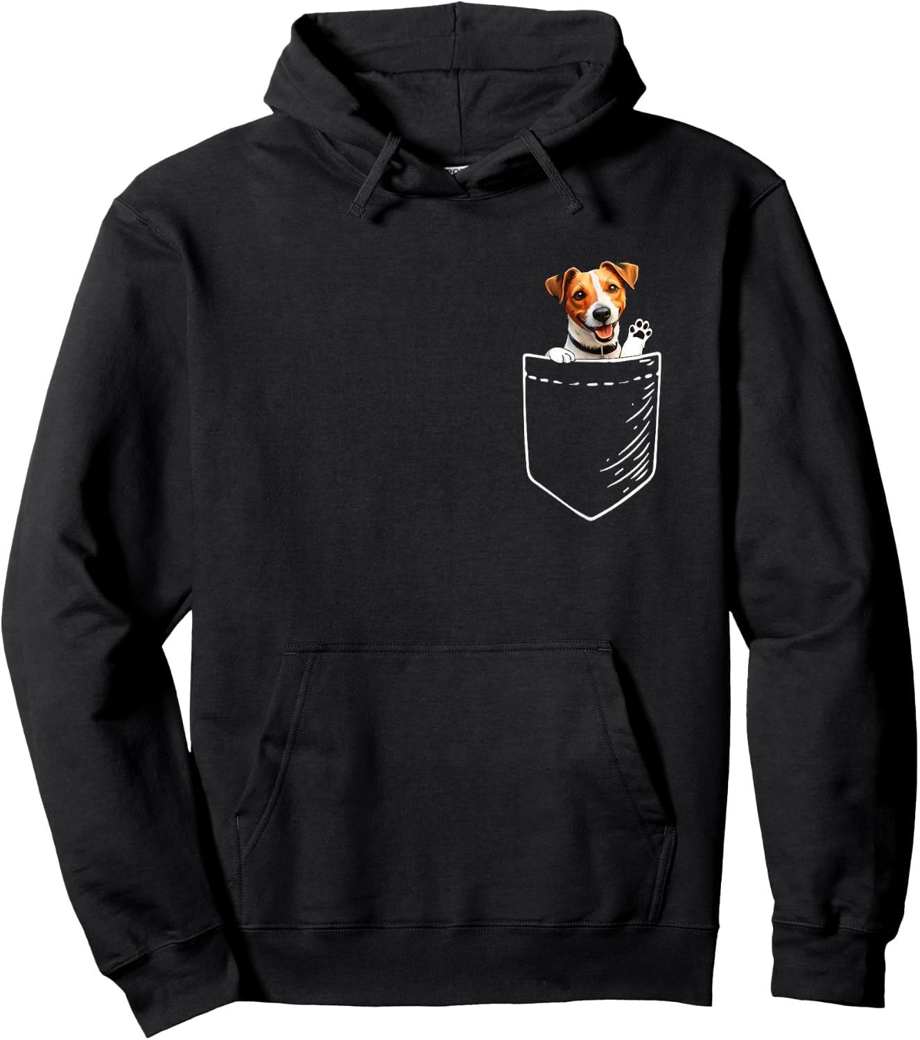 Kids JRT Dog Lover Pocket Jack Russell Hoodie - Hoodie | Black