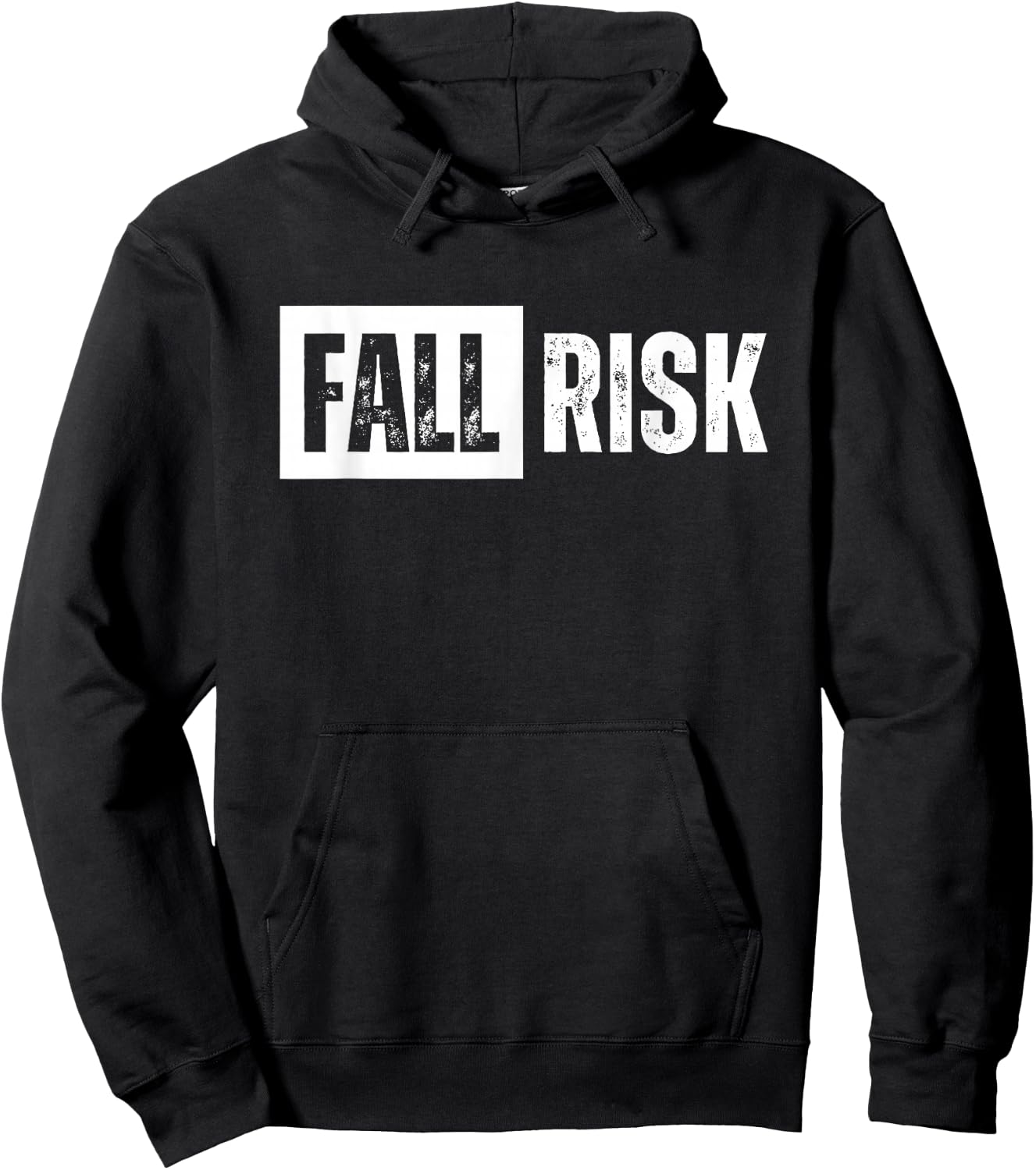 Fall Risk Funny Vintage Retro Hoodie - Hoodie | Black
