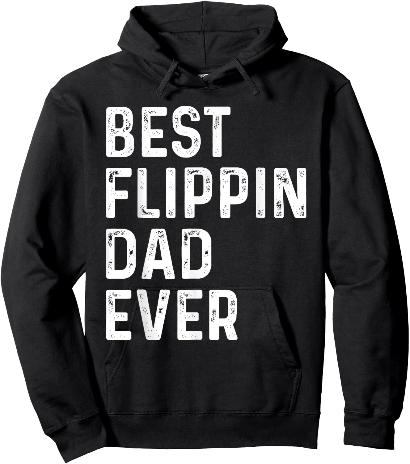 Best Flipping Dad Ever, Funny Fathers Day Dad Joke BRQ Retro Hoodie - Hoodie | Black
