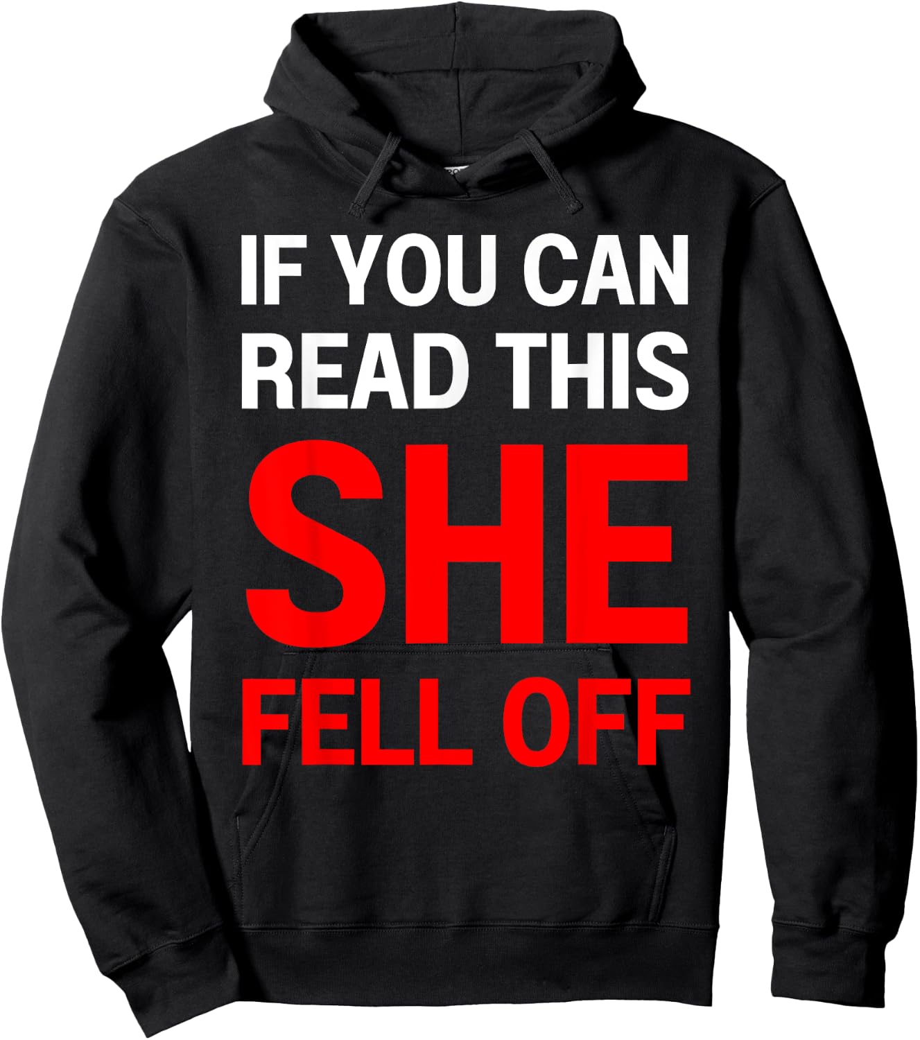 If You Can Read This She Fell Off Funny Biker Motorcycle Hoodie - Hoodie | Black