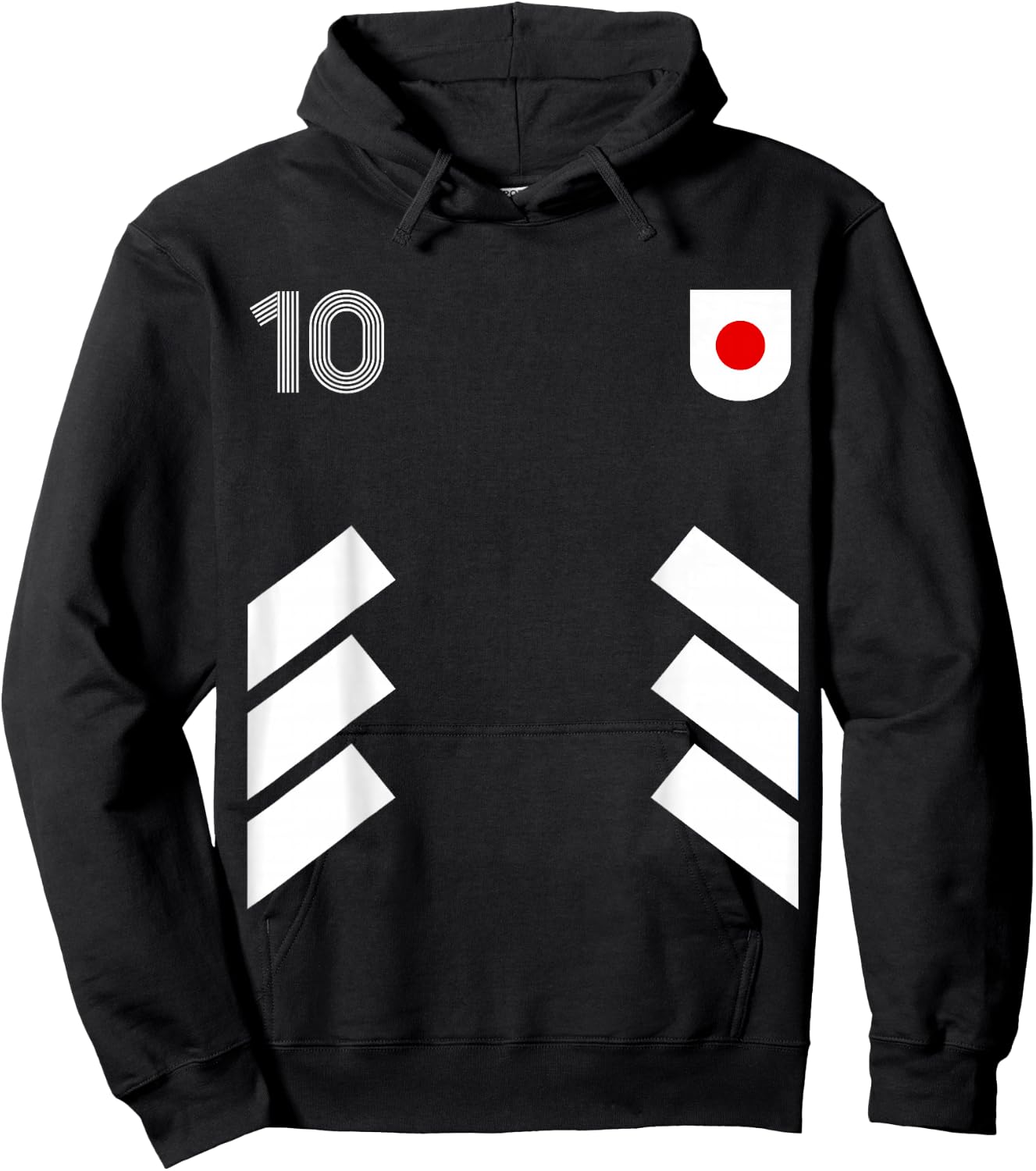Retro10 Japan Football Japan Soccer Japan Flag Hoodie - Hoodie | Black