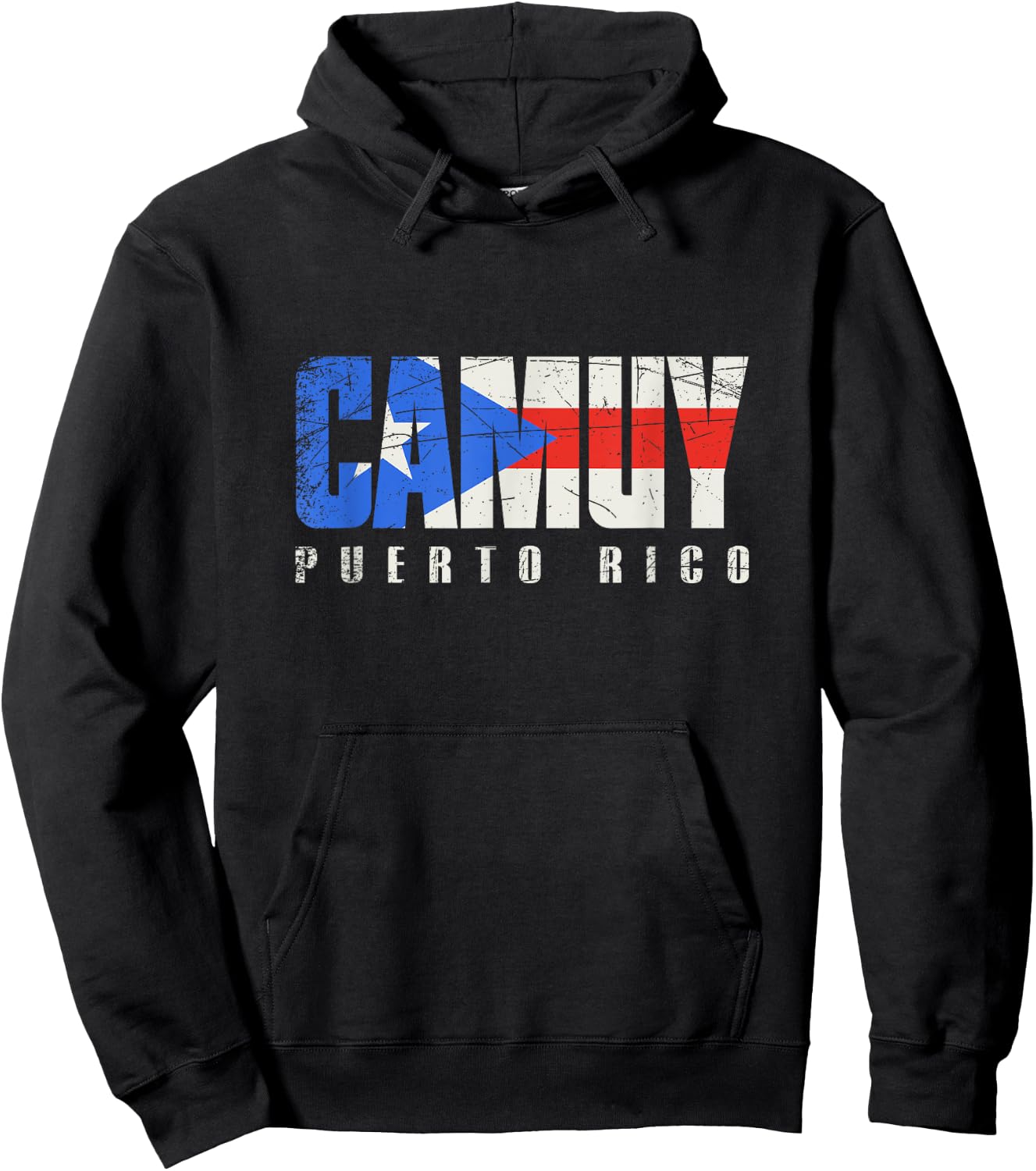 Camuy Puerto Rico, Puerto Rican flag Hoodie - Hoodie | Black