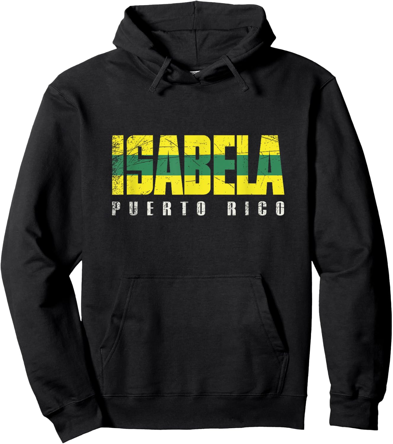 Isabela City in Puerto Rico, Isabela Flag Hoodie - Hoodie | Black
