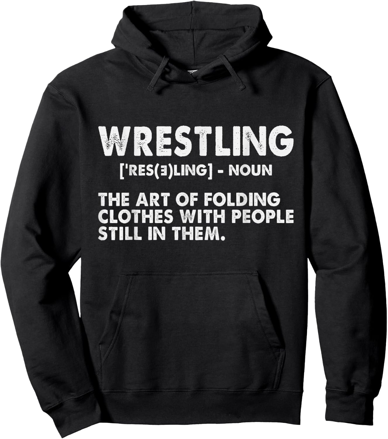 Funny Wrestling Definition Art Women Kids Wrestler Hoodie - Hoodie | Black